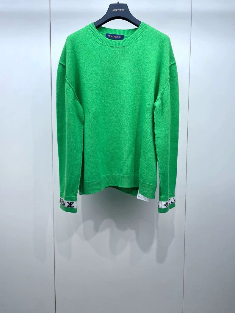 Louis Vuitton Louis Vuitton 23 knitted cashmere sweaters with green lette Size US L / EU 52-54 / 3 - 1 Thumbnail