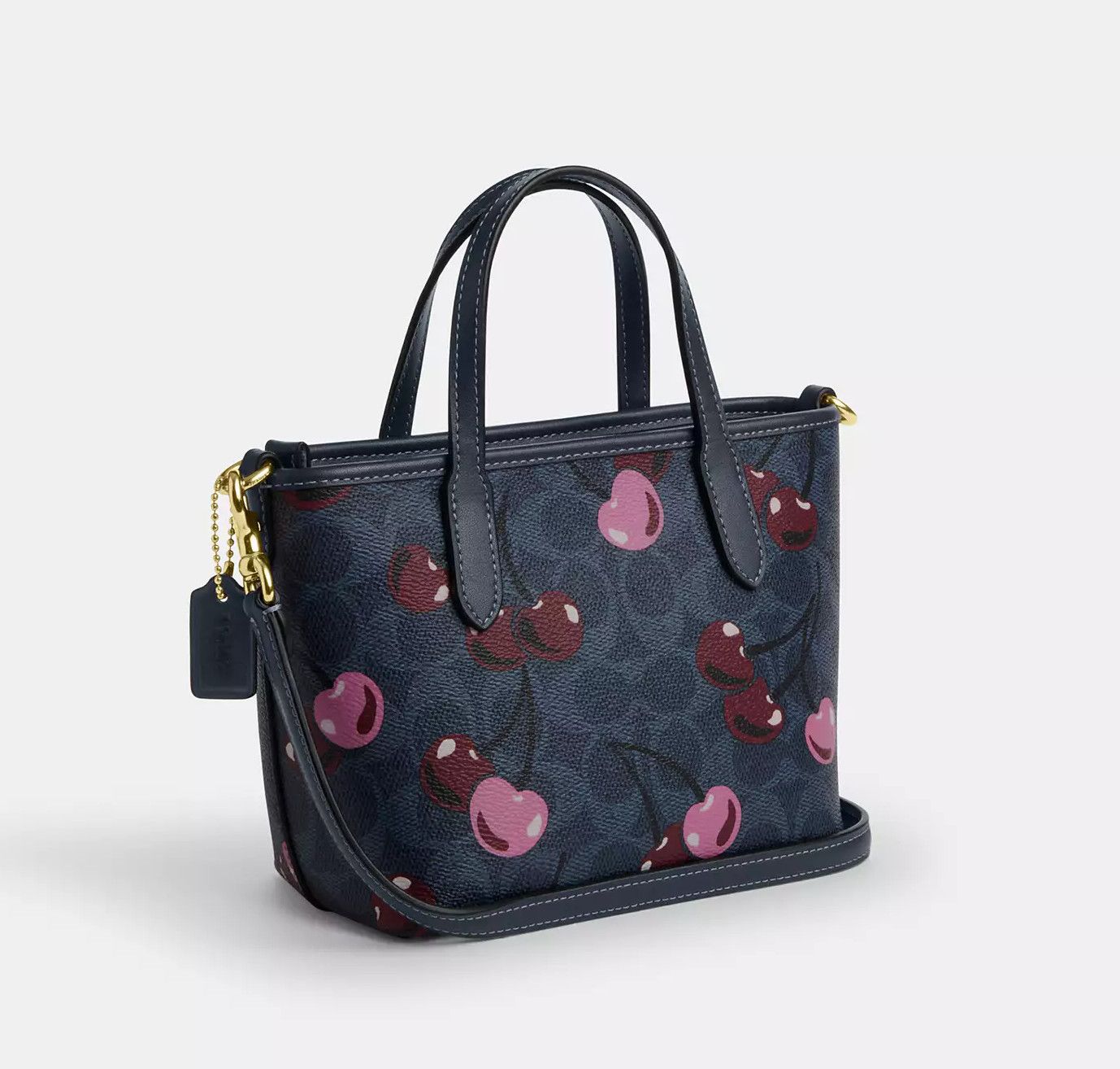 Coach 🍒 City Mini Tote Bag In Signature Canvas With Cherry CY737 Size ONE SIZE - 11 Thumbnail