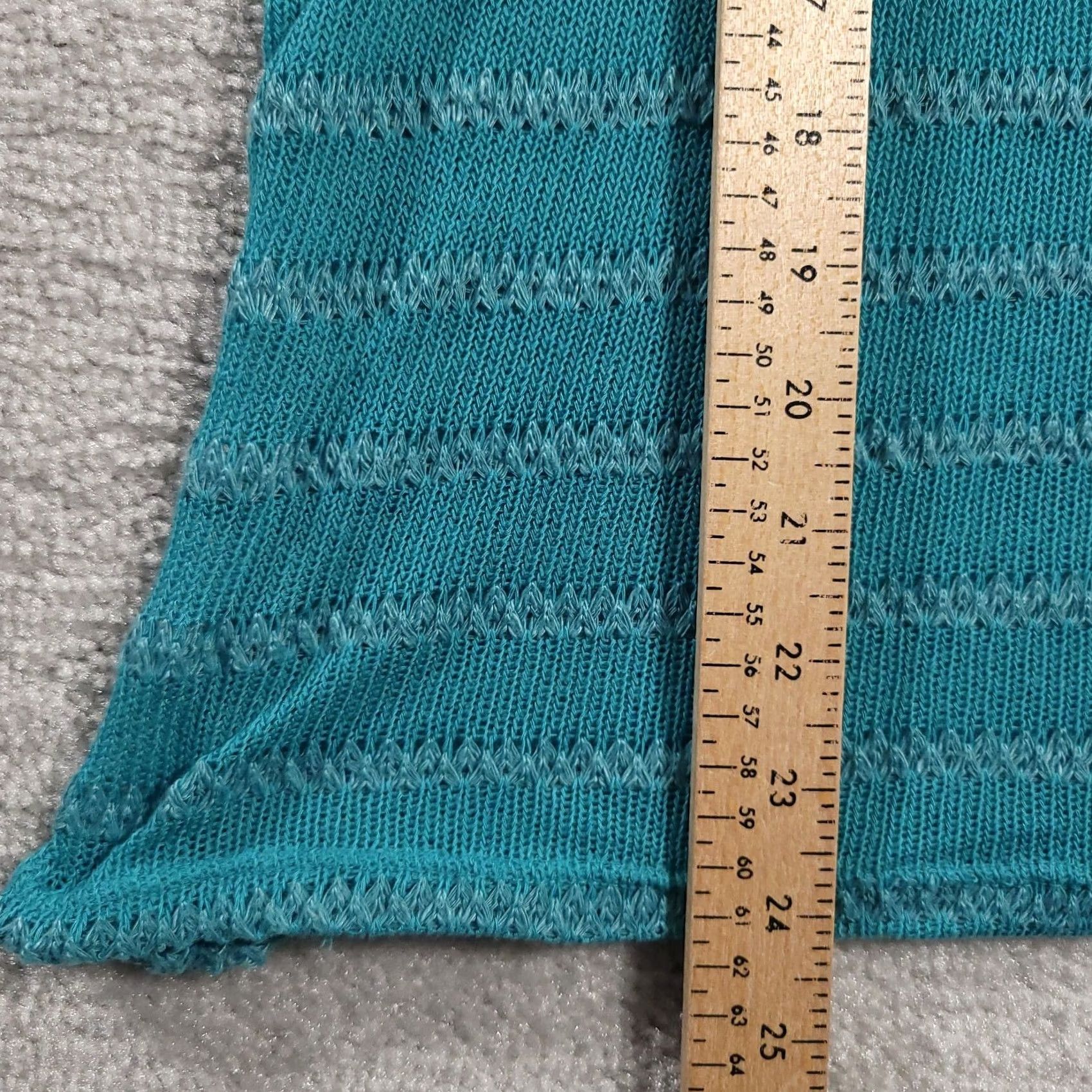 Vintage Maurices Womens Tank Top L Teal Crochet Knit Stretch Casual Bohemian Sleeveless Size L / US 10 / IT 46 - 6 Thumbnail