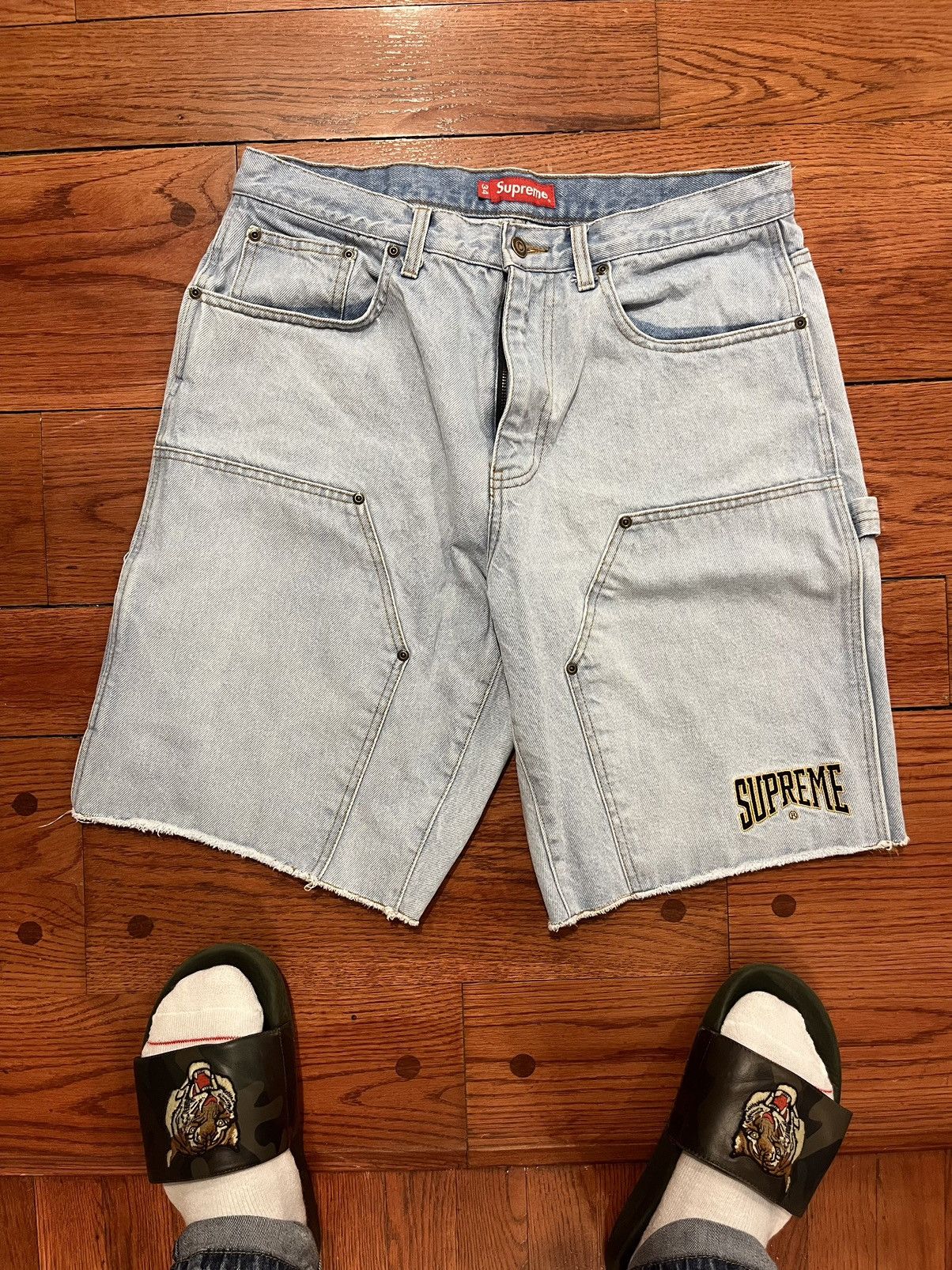 Supreme Supreme CUTOFF DOUBLE KNEE DENIM PAINTER SHORTS Pants