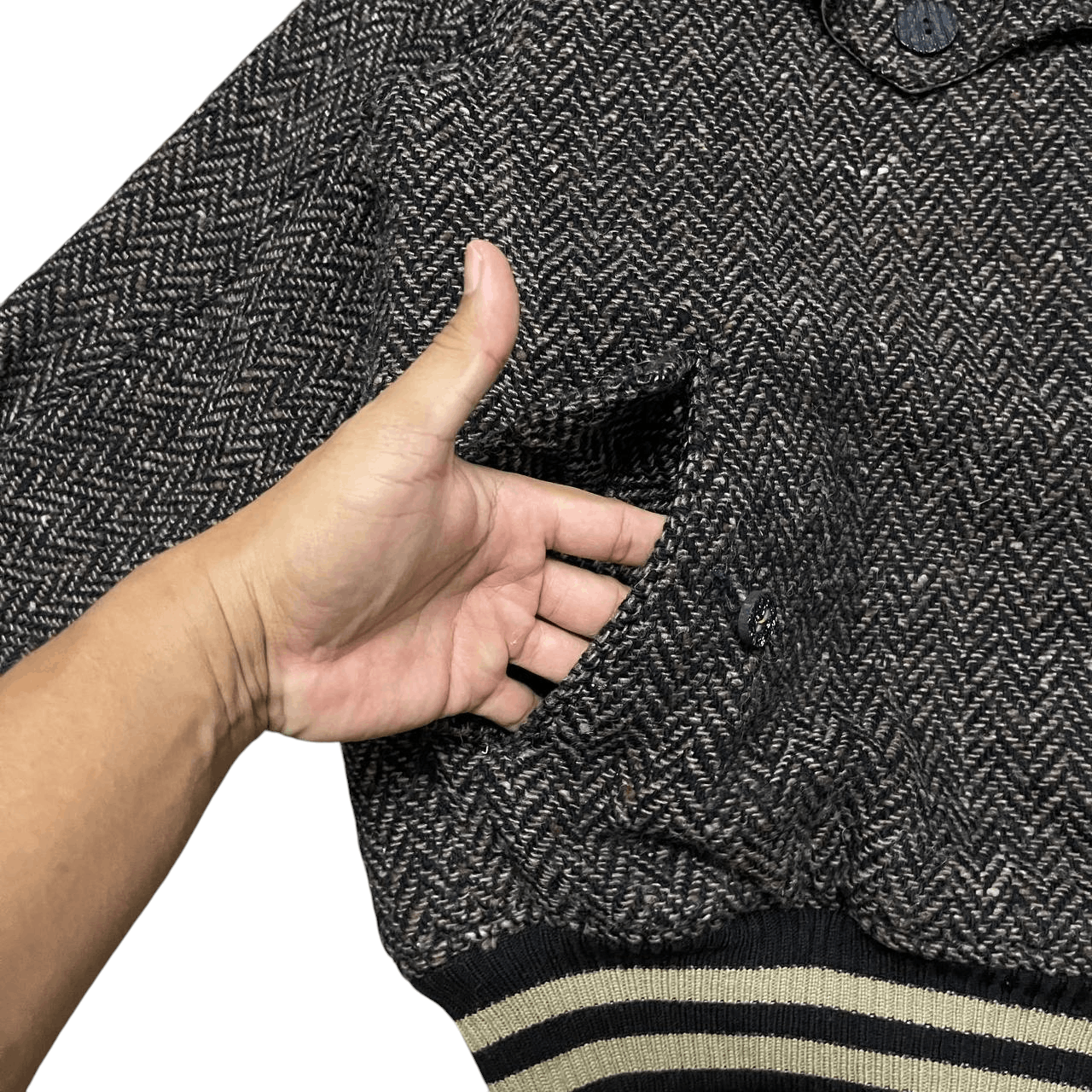 Japanese Brand Vintage Zigzag Club Wool Bomber Jacket Size US M / EU 48-50 / 2 - 16 Thumbnail
