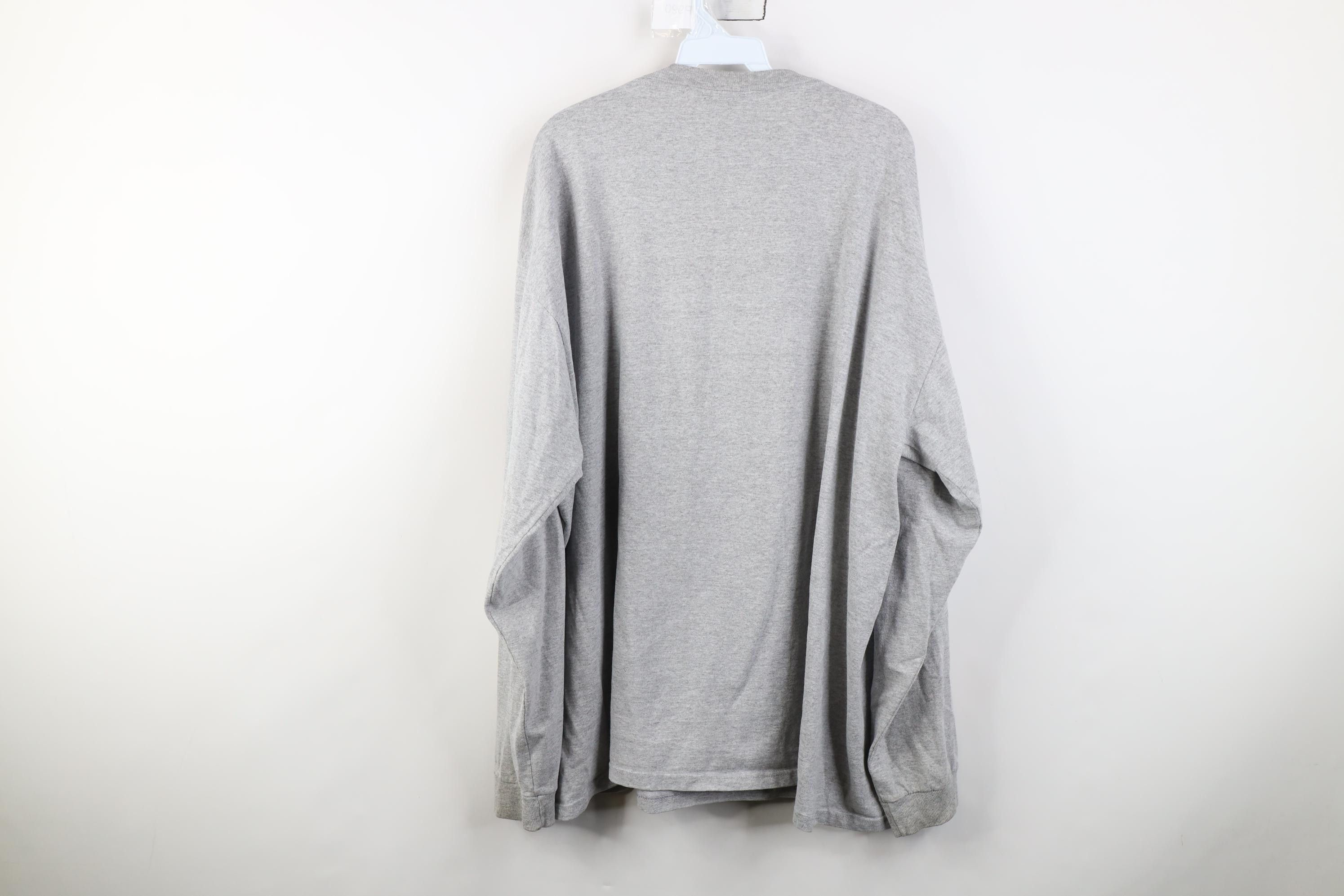 Vintage Vintage 90s University Long Sleeve T-Shirt Heather Gray USA Size US XXL / EU 58 / 5 - 13 Thumbnail