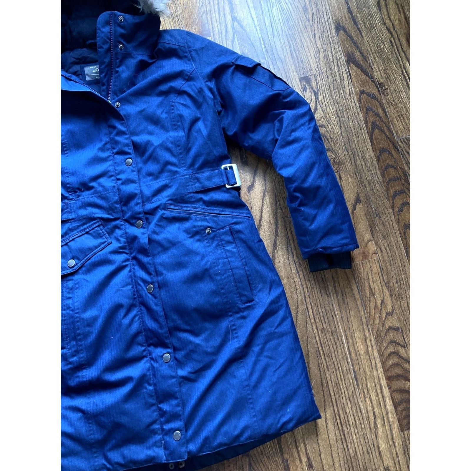 Eddie Bauer VINTAGE Eddie Bauer Jacket Womens S Blue Down Quilted Hooded Parka 80s 90s Versatile Winter Fall Womens Size S / US 4 / IT 40 - 3 Thumbnail