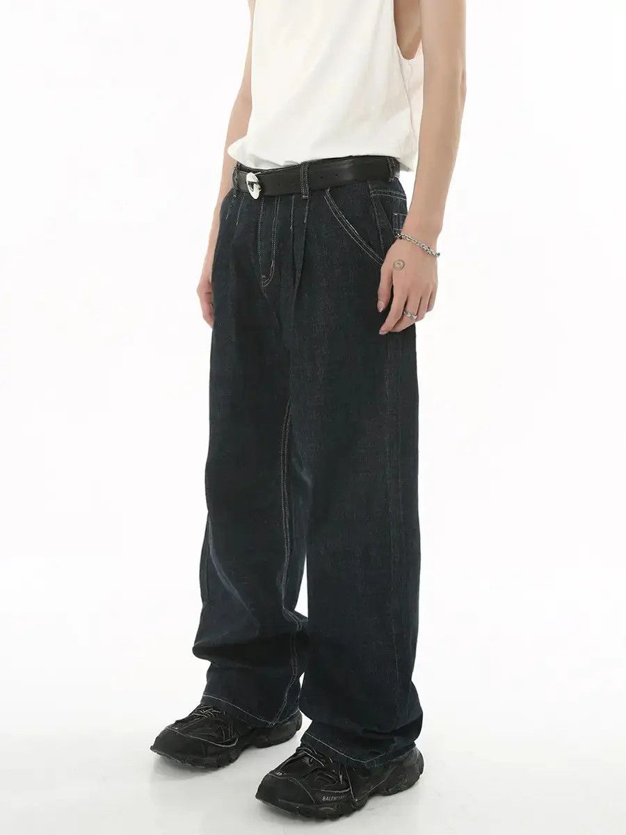 Japanese Brand Retro loose high street straight leg jeans Size US 32 / EU 48 - 1 Thumbnail