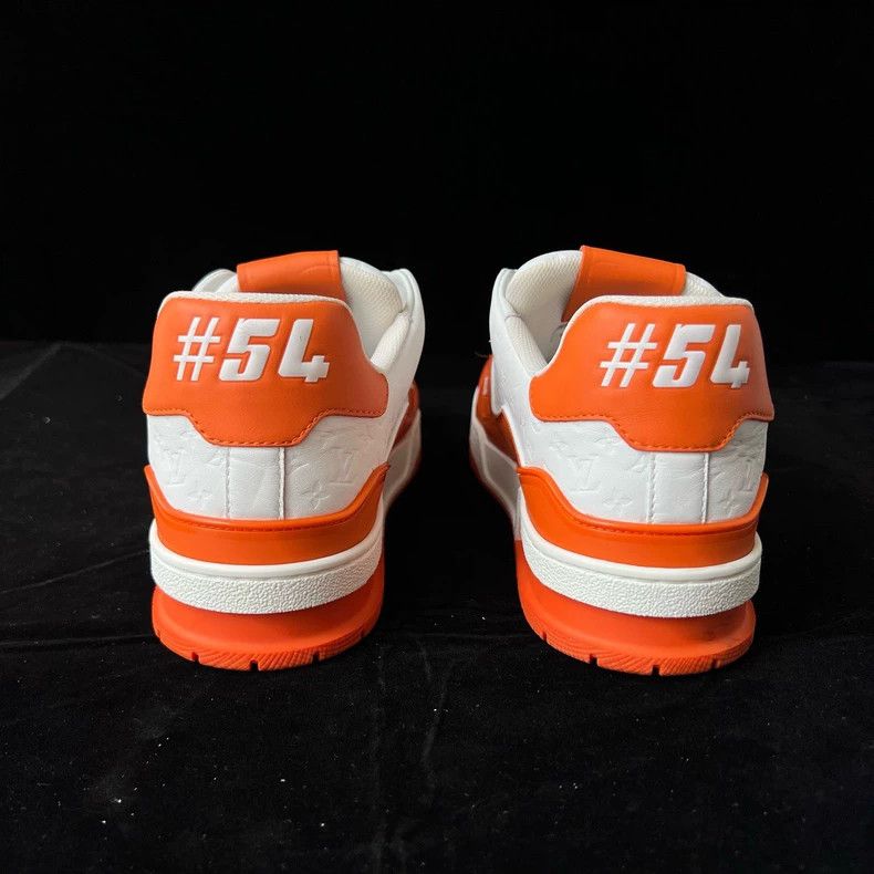 Louis Vuitton Louis Vuitton Trainer white and orange board shoes Size US 10 / EU 43 - 4 Thumbnail