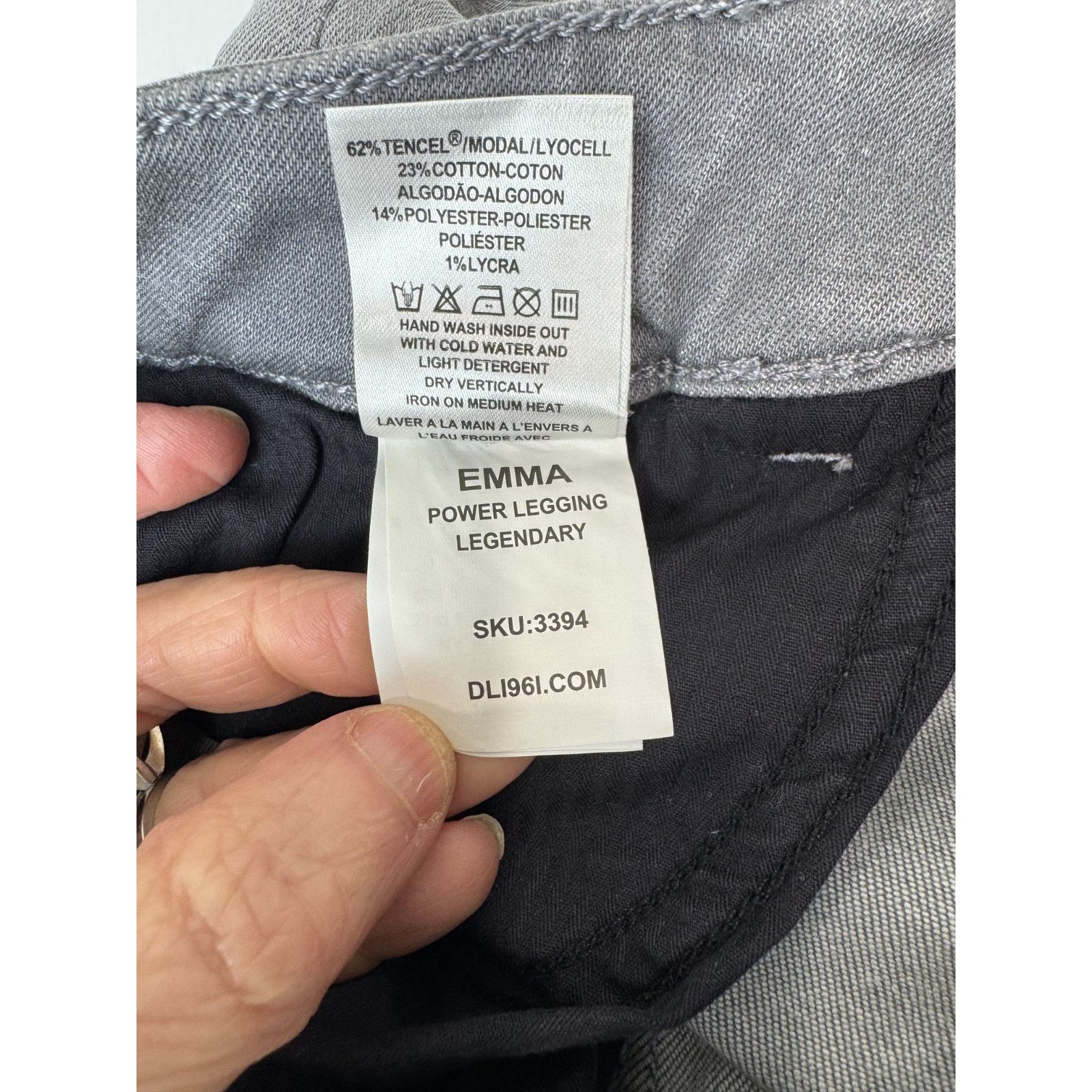 DL1961 DL1961 Jeans Emma Power Legging Gray Whisker Wash Grunge 28 Size 28" / US 6 / IT 42 - 10 Thumbnail