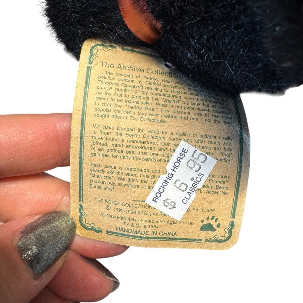 Other NWT New Vintage 1990 Boyds Bears Poe Black Halloween Cat Size ONE SIZE - 6 Thumbnail