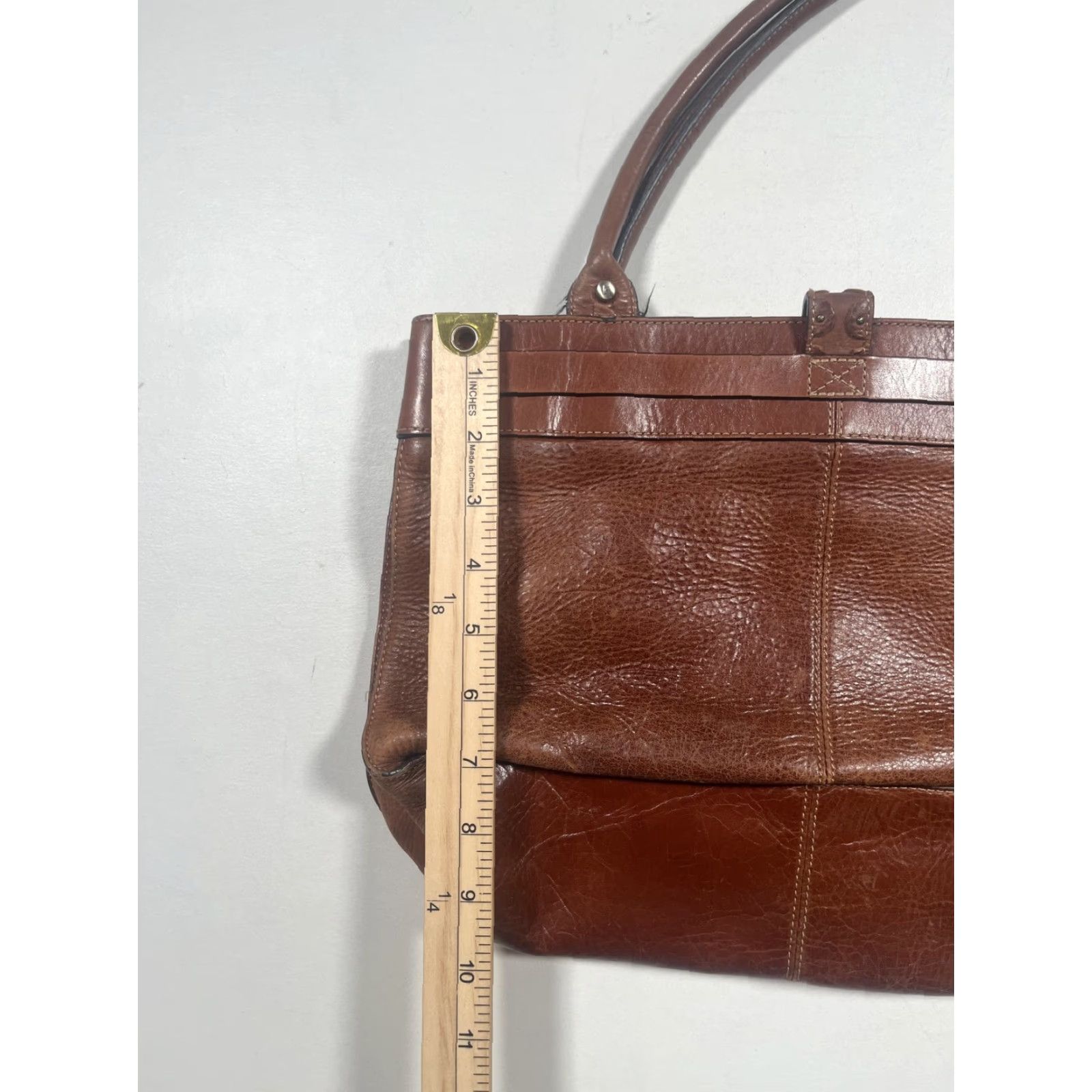 Liz Claiborne Liz Claiborne Shoulder Bag Womens Large Brown Leather Western Floral Studded Size ONE SIZE - 6 Thumbnail