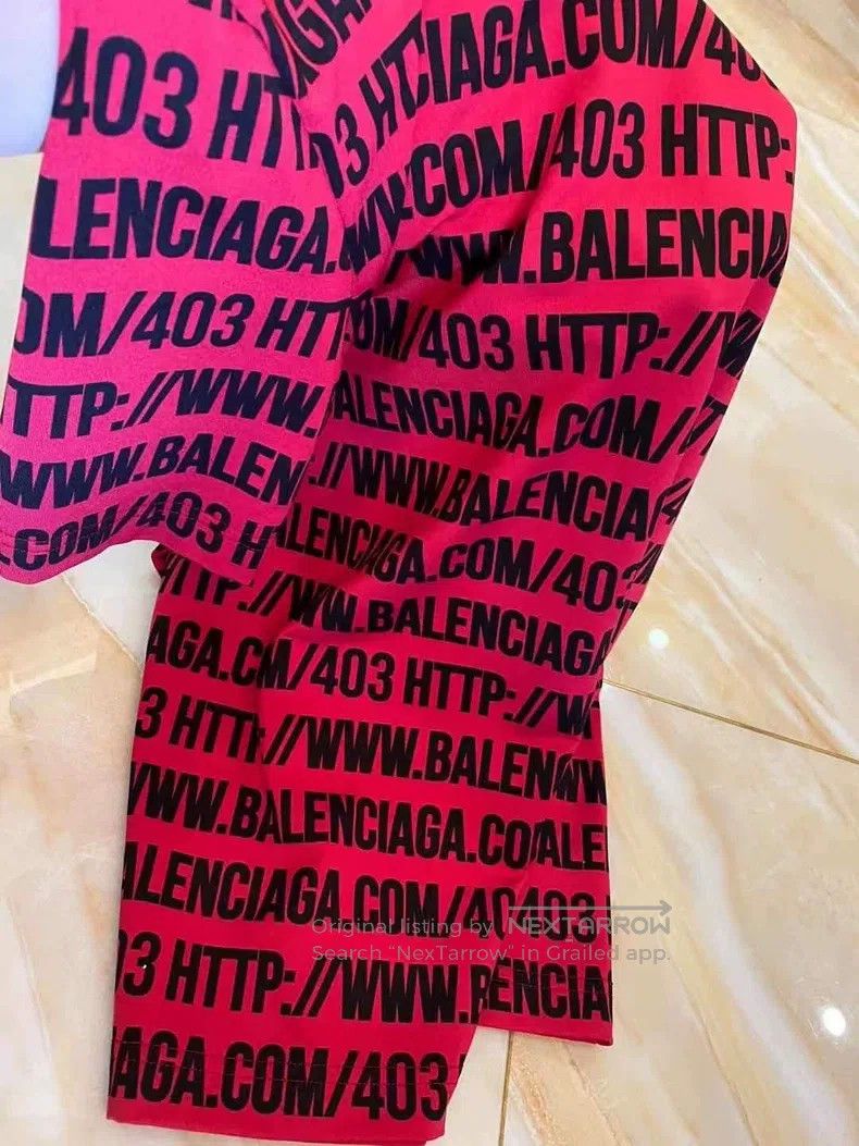 Balenciaga Balenciaga Red T-Shirt Size US XL / EU 56 / 4 - 9 Thumbnail