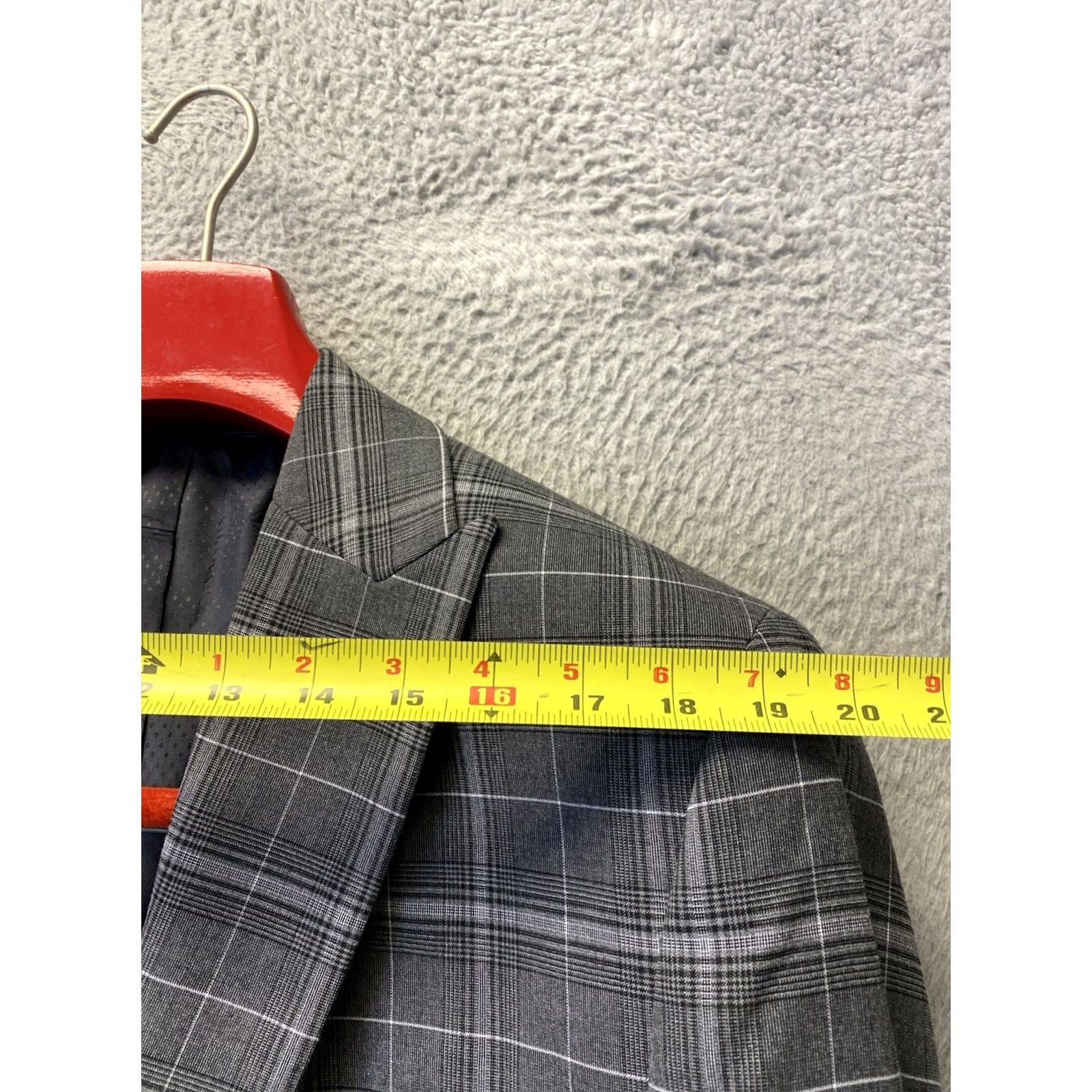Sean John VINTAGE? Sean John Jacket Blazer Sport Coat Men’s 42R XL Gray Plaid Preppy Office /0744 Size 42R - 4 Thumbnail