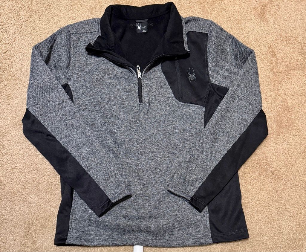 Spyder Spyder Half Zip Sweater Base Layer + Fleece Lining!!! -sz L Size US L / EU 52-54 / 3 - 1 Thumbnail