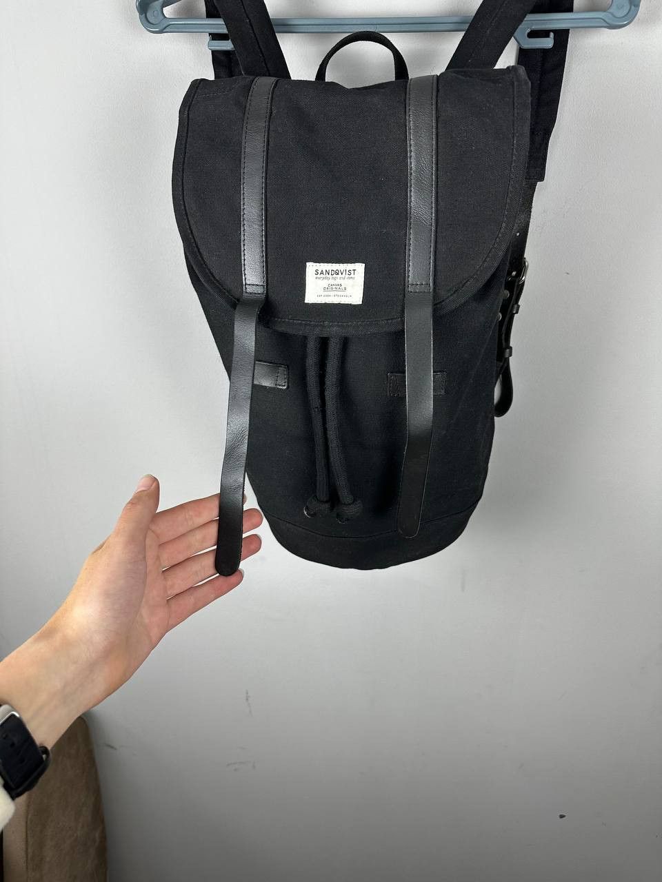 SANDQVIST Stig Sandqvist Backpack Leather Bag Black Size ONE SIZE - 8 Thumbnail
