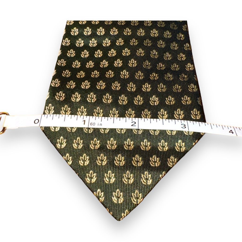 Polo Ralph Lauren Polo Ralph Lauren Green Leaf Motif Handmade in USA Silk Tie Size ONE SIZE - 3 Thumbnail