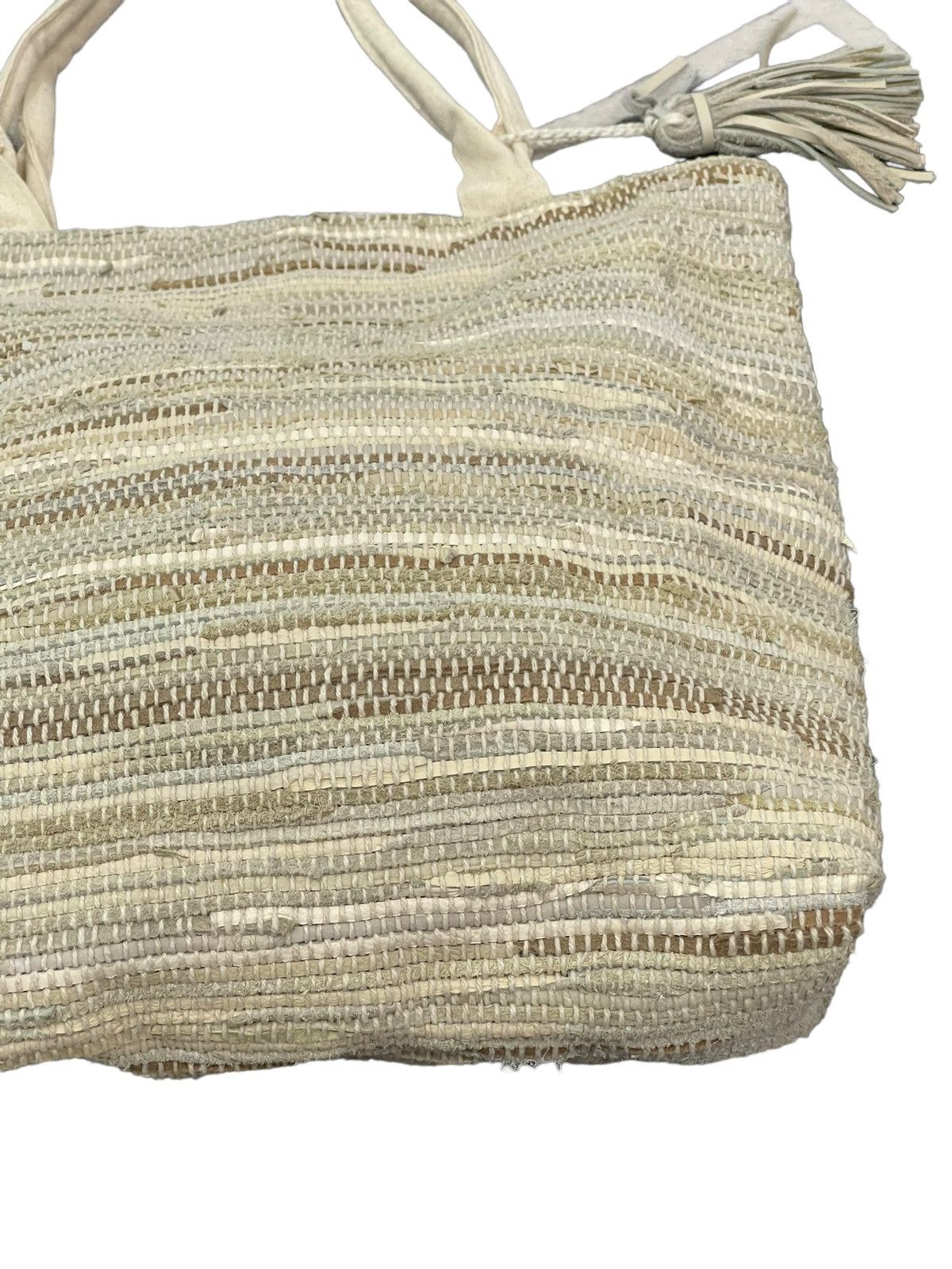 Genuine Leather Woven Leather Handcraft Handmade Japan Tote Bag 3🟩 Size ONE SIZE - 13 Thumbnail