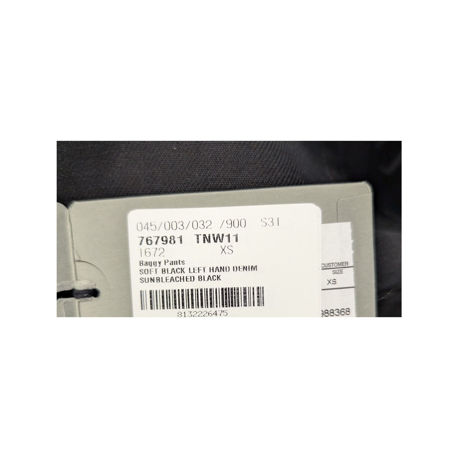 Balenciaga o1rshd1 Left Hand Denim Baggy Pants in Sunbleached Black Size US 28 / EU 44 - 22 Thumbnail