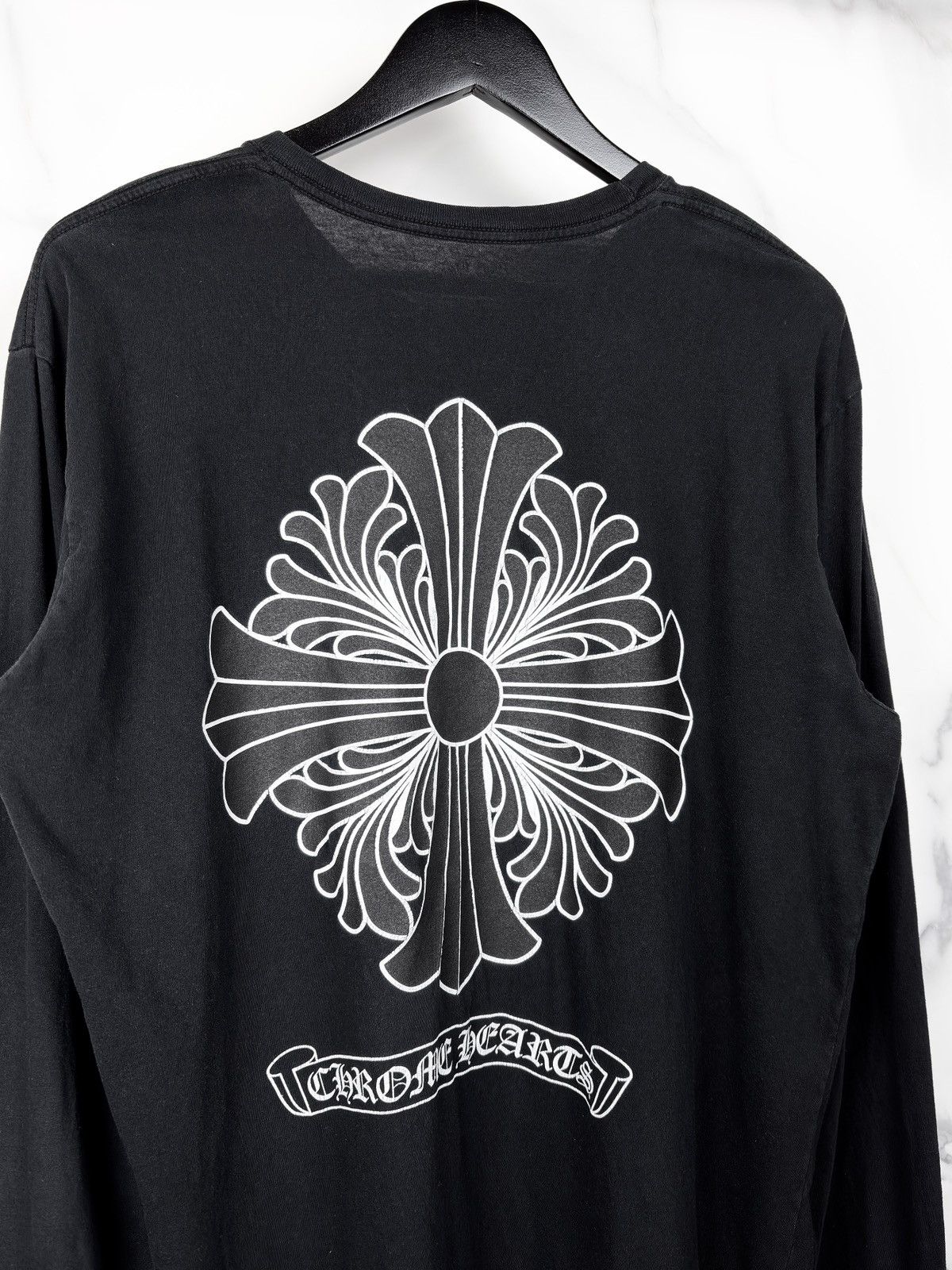 Chrome Hearts Chrome Hearts Vintage Staff Cross Logo Longsleeve Tshirt Size US XL / EU 56 / 4 - 3 Thumbnail