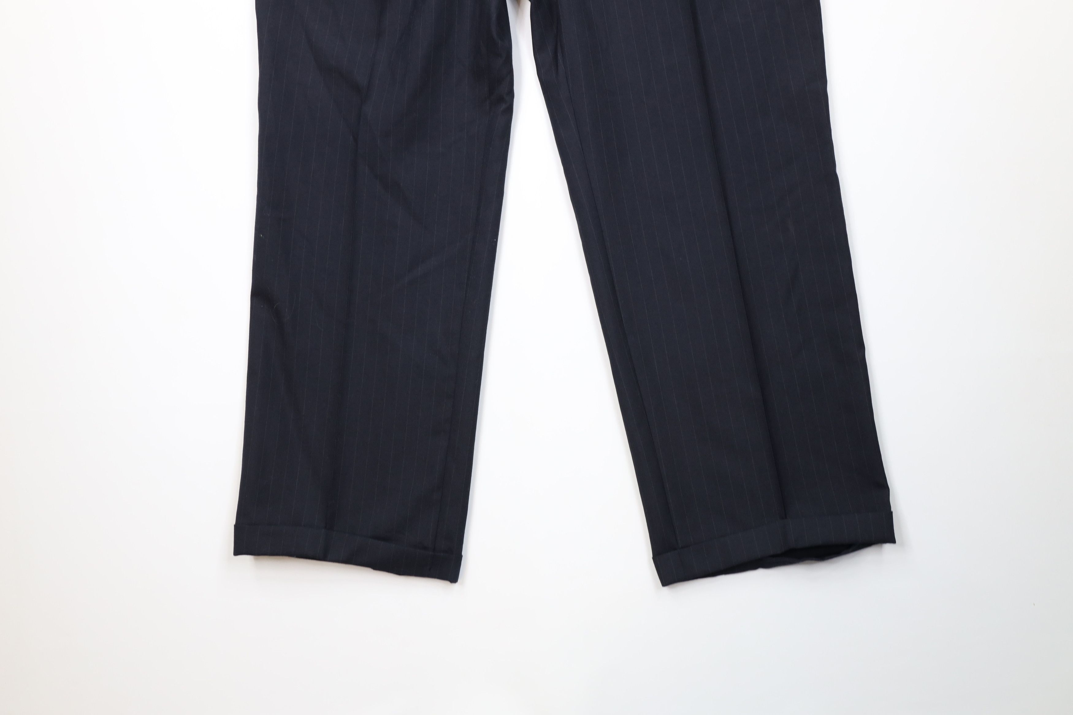Vintage Vintage 90s Streetwear Pinstriped Wide Leg Chino Pants Size US 38 / EU 54 - 4 Thumbnail