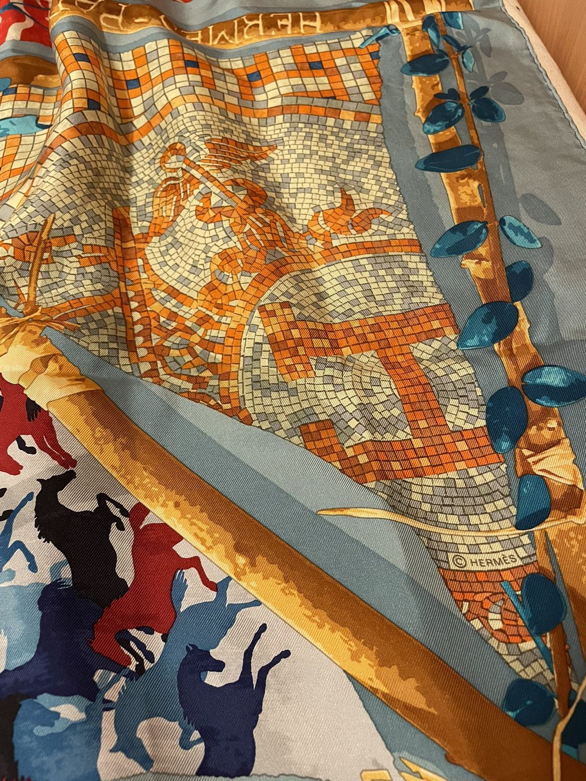 Hermes × Vintage Le Robinson Chic Hermès Silk Scarf Size ONE SIZE - 8 Thumbnail