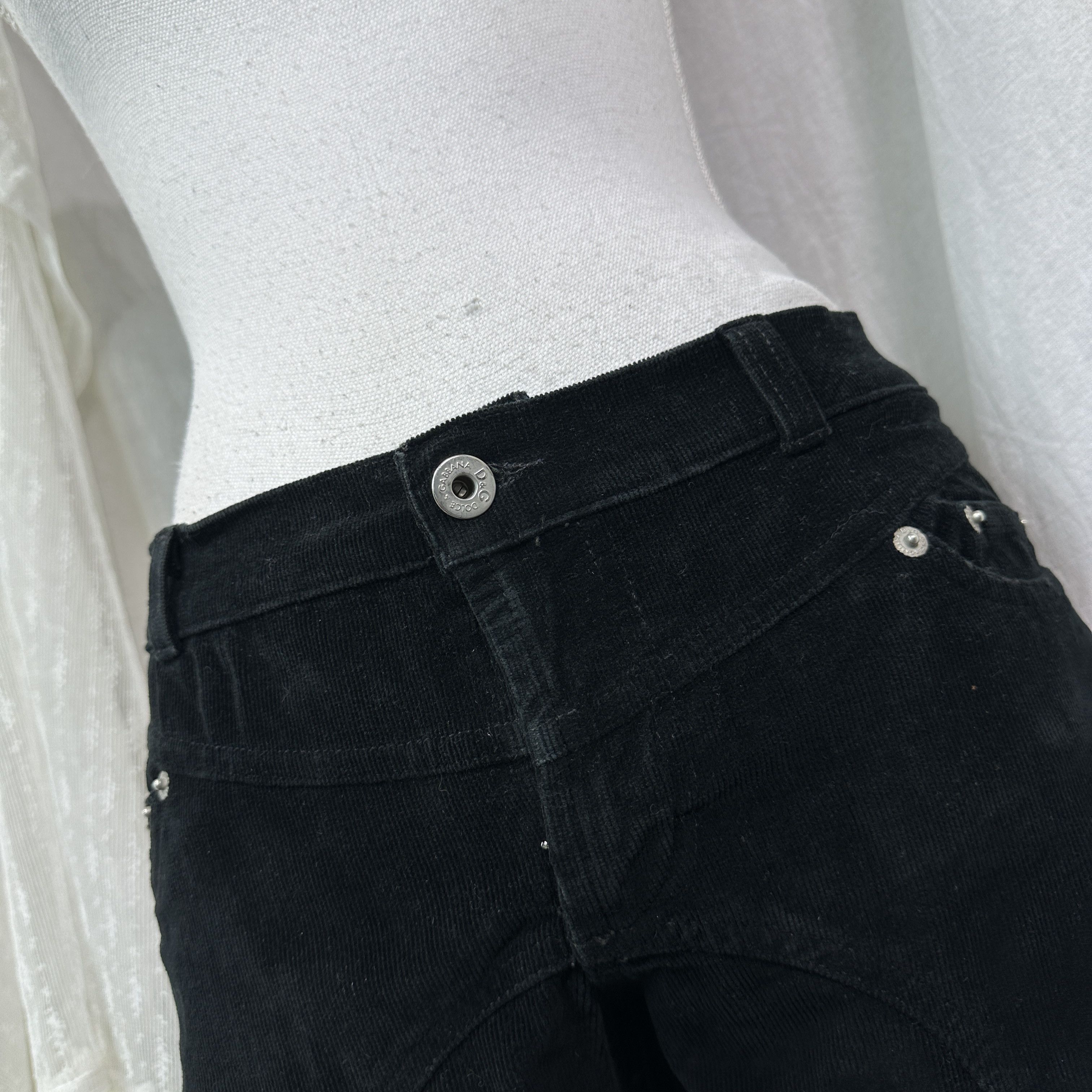 Dolce & Gabbana Vintage Skinny Fitted Corduroy Dolce & Gabbana Pants Y2K Size 29" - 10 Thumbnail