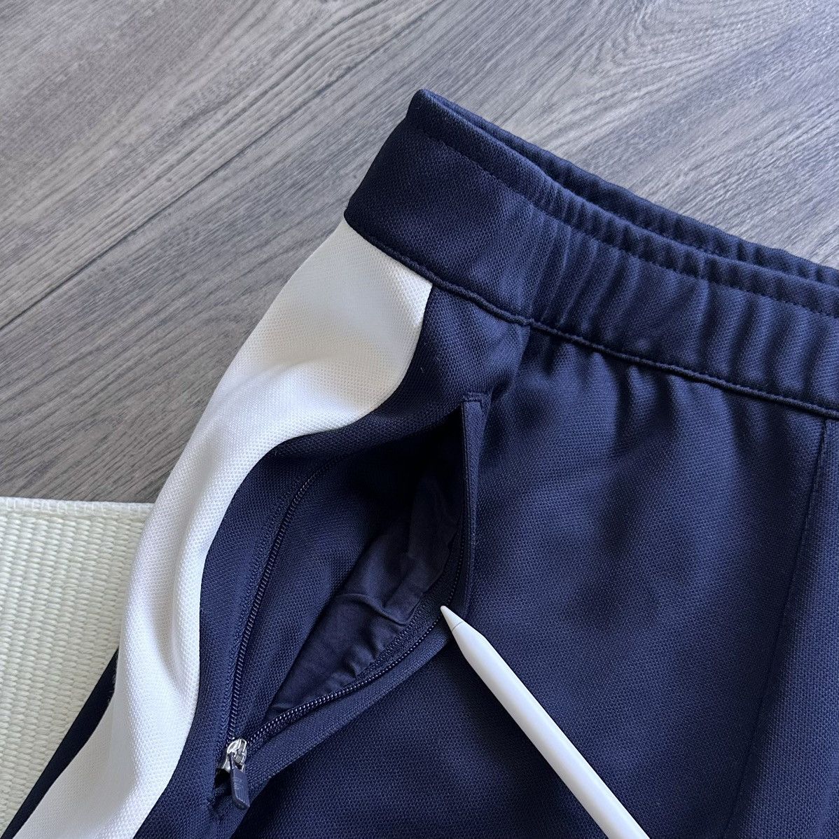 Tory Burch Tory Sport Navy / White Colorblock Track Pants Size 29" - 6 Thumbnail
