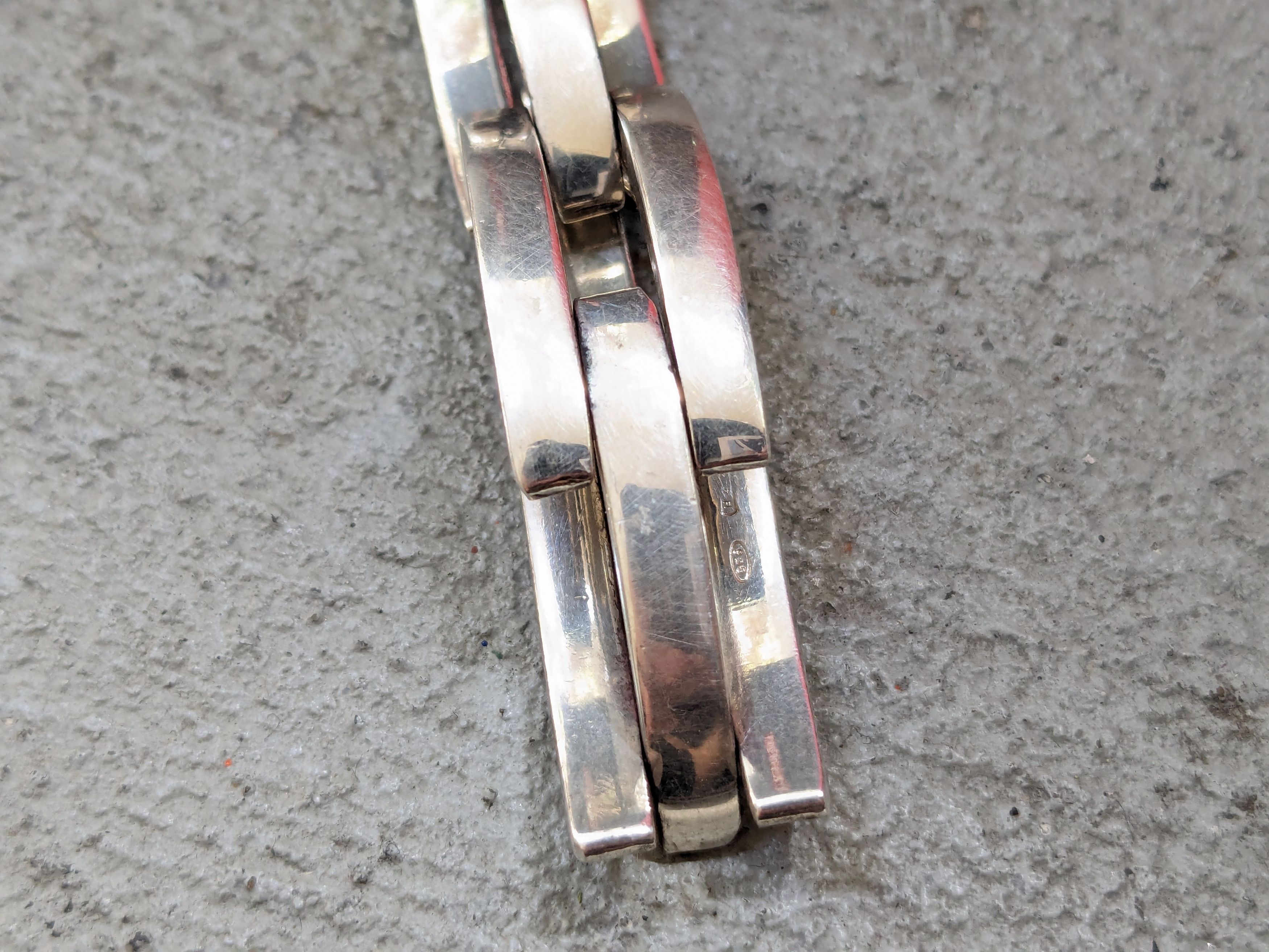 Gucci Gucci Sterling Silver Bracelet Panther Chain Link 7.25" Size ONE SIZE - 6 Thumbnail