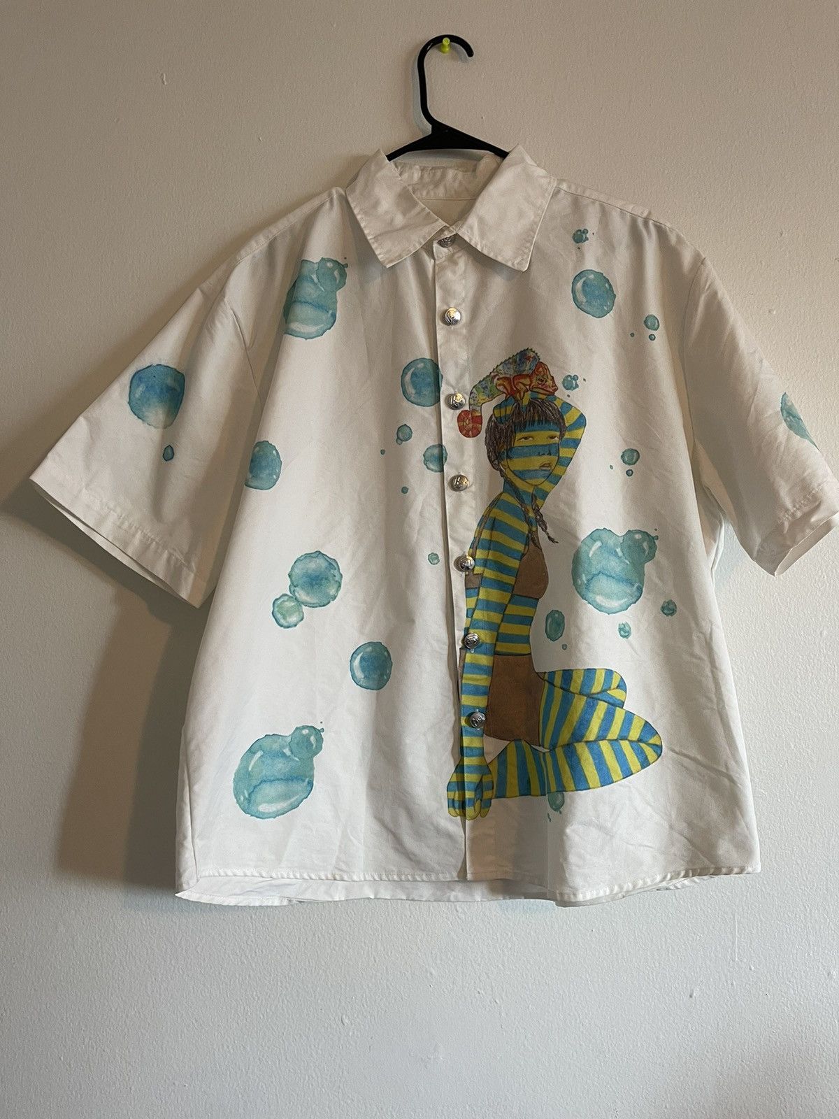 image of Indigou Bubble Shirt in White, Men's (Size Large)