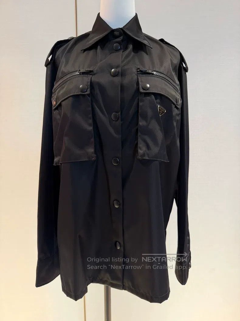 Prada Prada Black metal triangle mark functional style jacket Size XS / US 0-2 / IT 36-38 - 1 Thumbnail
