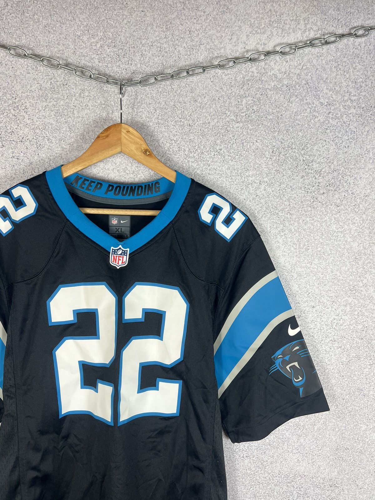 NFL Nike McCAFFREY #22 Carolina Panthers Football Jersey SHIRT Size US XL / EU 56 / 4 - 2 Thumbnail