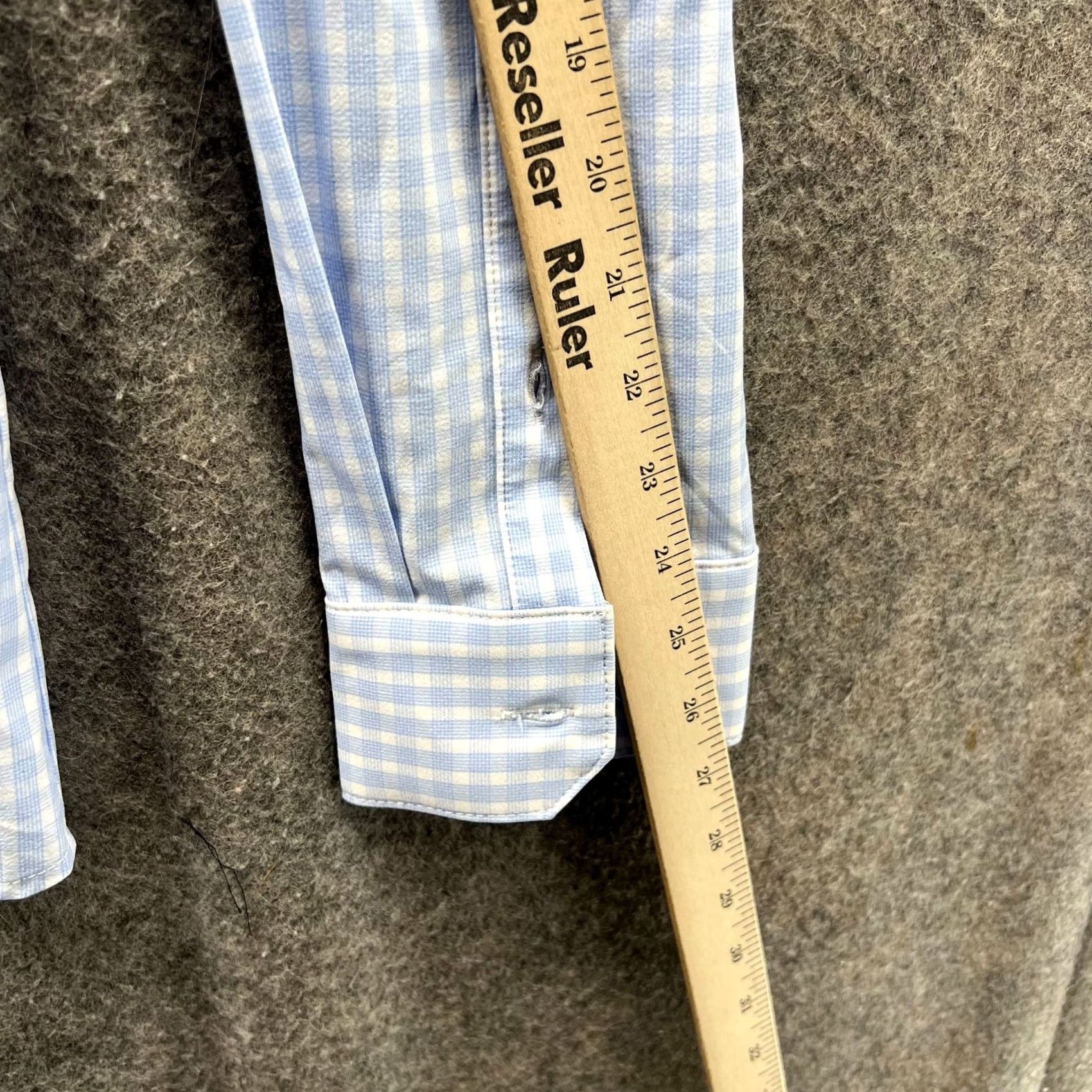 Mizzen+Main Mizzen+Main Shirt Men XL Blue Button-Down Check Leeward Gingham Stretch, Regular Fit, Long Sleeve, Button-Up, Casual/Formal, Preppy, All Seasons Size US XL / EU 56 / 4 - 3 Thumbnail