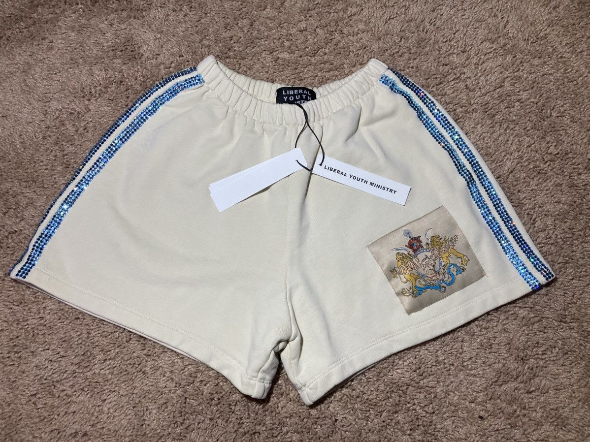 Liberal Youth Ministry FW21 Liberal Youth Ministry Handmade Crystal Sport Shorts 21 Size US 30 / EU 46 - 1 Thumbnail