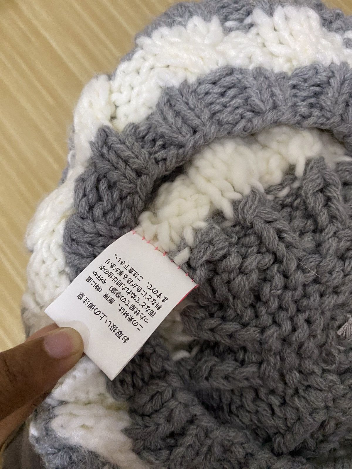 Japanese Brand × Vintage LDS Crochet Stripe Design Beanie Hat Size ONE SIZE - 6 Thumbnail