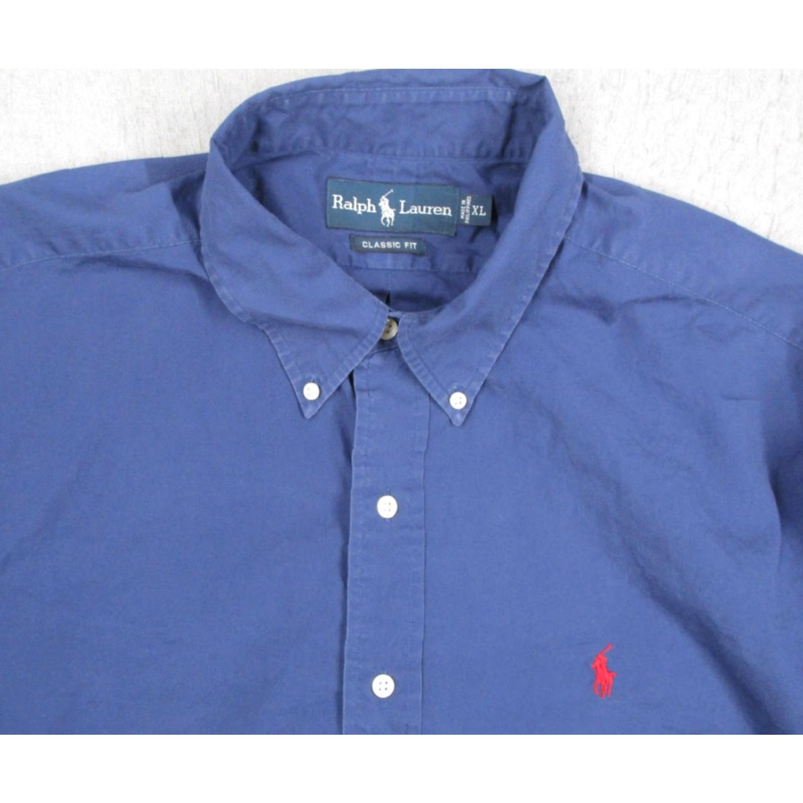 Ralph Lauren Ralph Lauren Shirt Mens XL Blue Classic Fit Button-Down Long Sleeve Pony Embroidered Polo Player Logo Vintage Size US XL / EU 56 / 4 - 2 Thumbnail