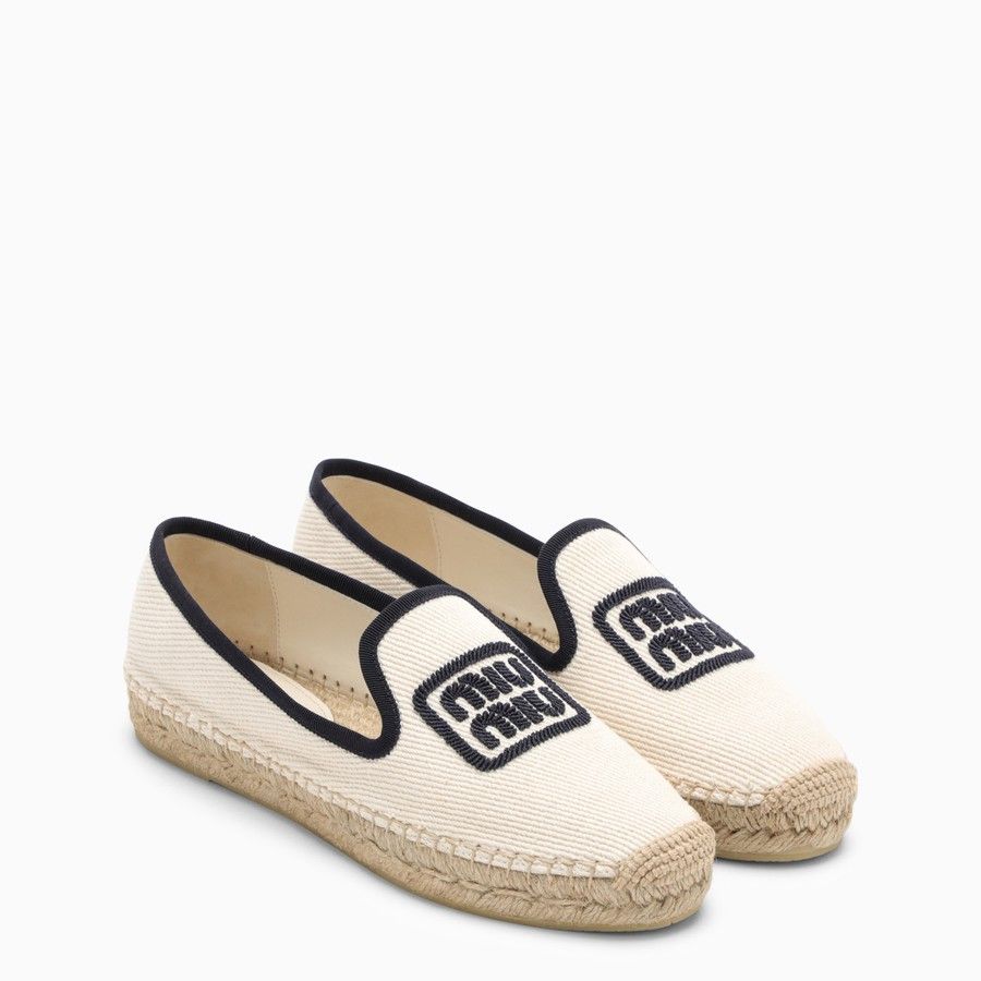 Miu Miu o1d2blof0924 Logo Espadrilles in Multicolor Size US 11 / IT 41 - 1 Thumbnail