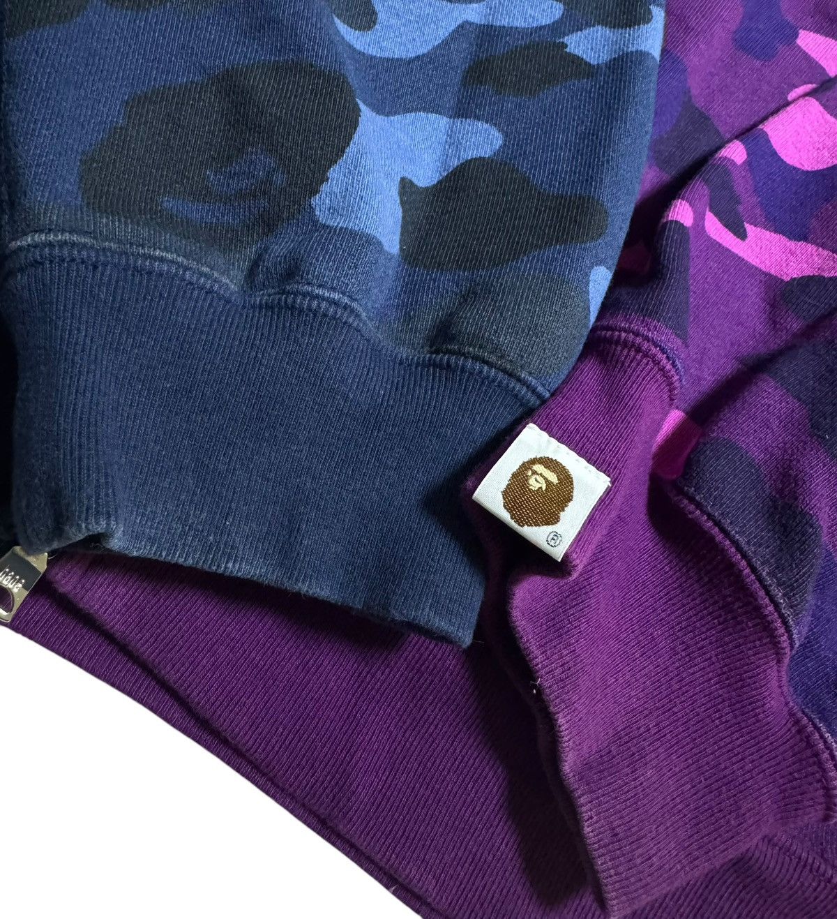 Bape BAPE Hulf & Hulf Full Zip Hoodie Purple camo/ Navy camo Size US XL / EU 56 / 4 - 3 Thumbnail