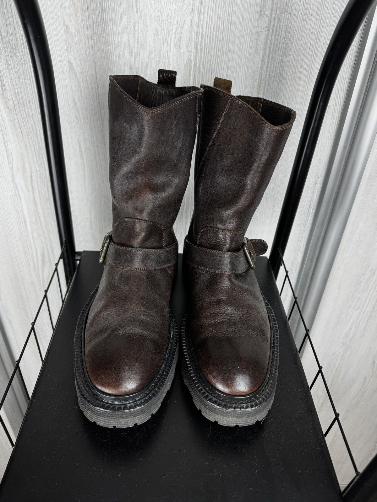 Dolce & Gabbana Dolce & Gabbana Brown Leather Biker Boots men’s size UK 8.5 Size US 9.5 / EU 42-43 - 7 Thumbnail