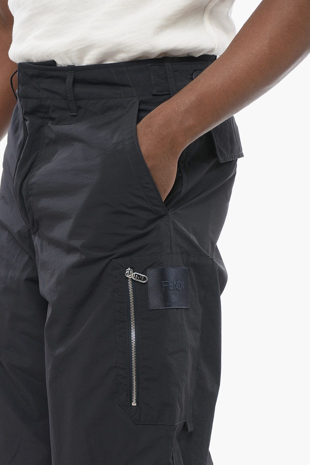 og1mm0825 Nylon Cargo Pant in Blue