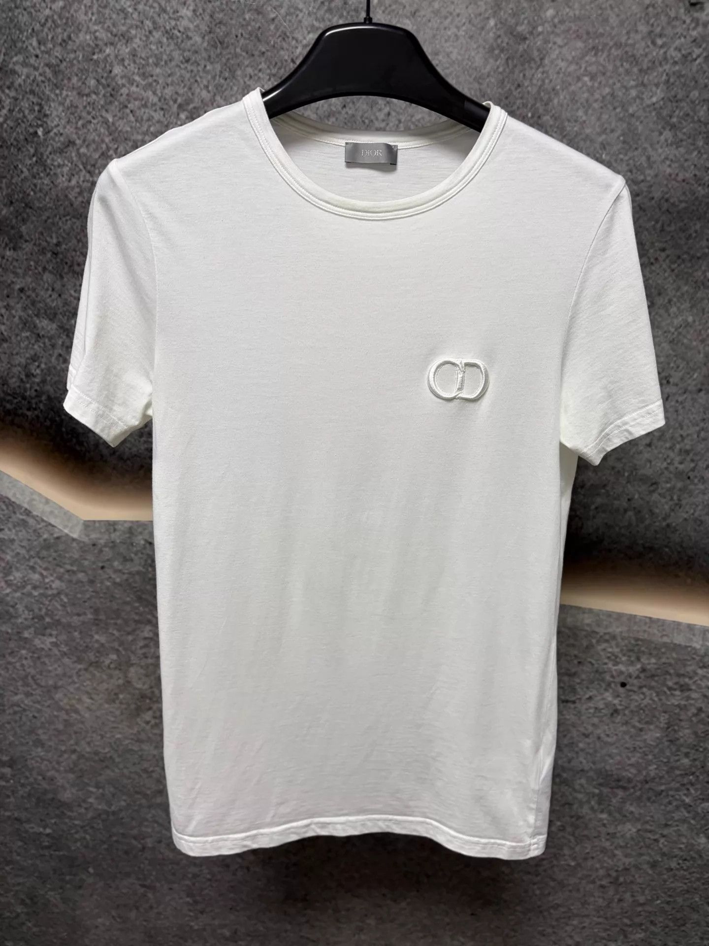 Dior Dior white short-sleeve T-shirt S CD embroidery Size S / US 4 / IT 40 - 1 Thumbnail