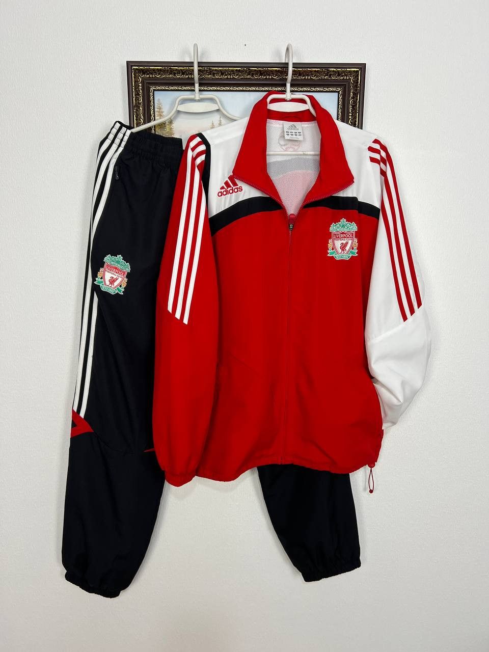 Adidas Vintage Liverpool Football Set Soccer Suit Jacket Pants Rare Size US L / EU 52-54 / 3 - 1 Thumbnail