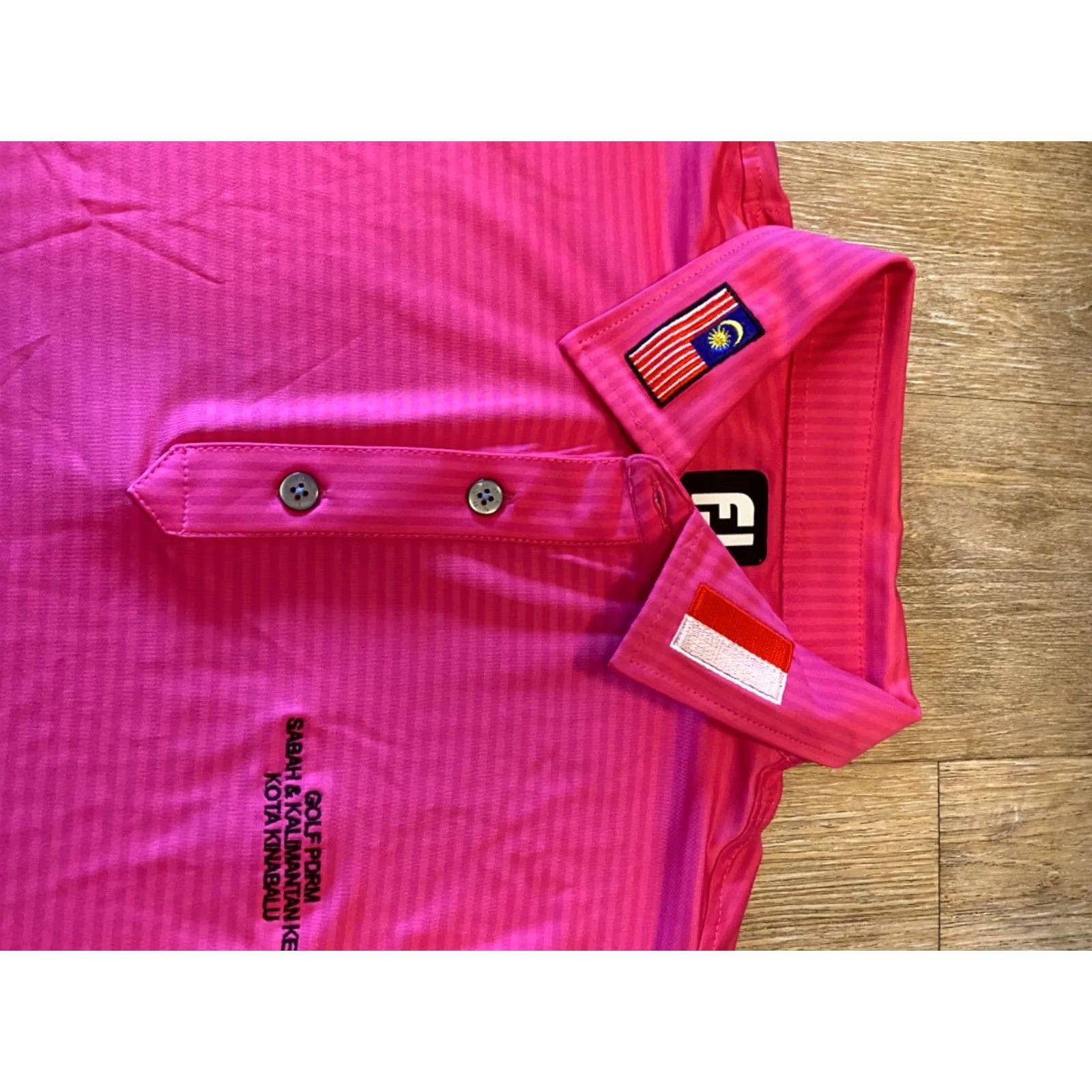 Footjoy FootJoy Shirt Mens XL Seafoam Green Malaysia Indonesia Sabah PDRM Polo Golf Club Flag Size US XL / EU 56 / 4 - 3 Thumbnail