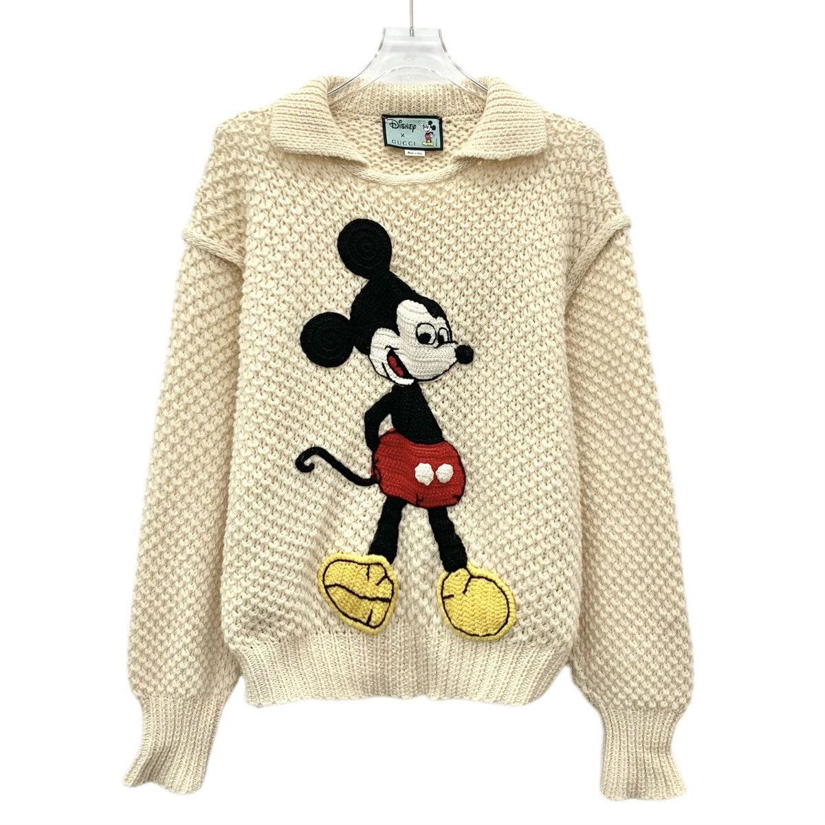 Gucci Gucci x Disney Mickey Mouse Long Sleeve Knit Sweater K26WX Size L / US 10 / IT 46 - 1 Thumbnail