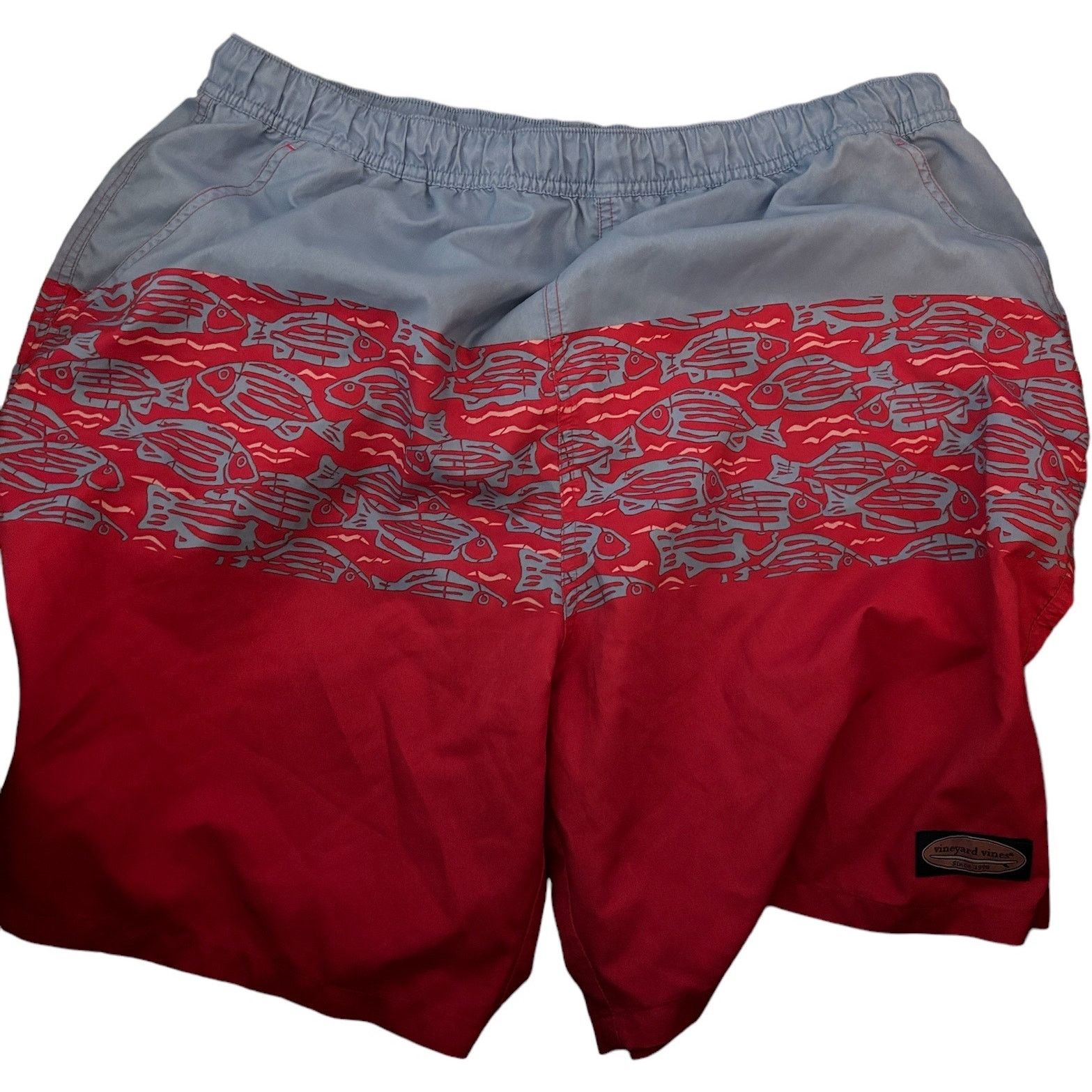 Vineyard Vines Vineyard Vines Fish At Sea Pieced Chappy Trunks Size XL Size US 36 / EU 52 - 2 Thumbnail