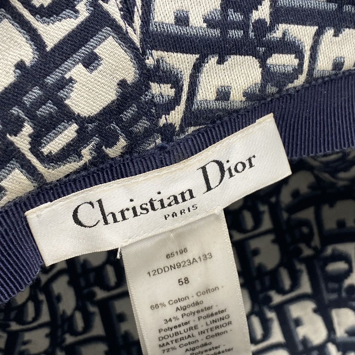 Christian Dior Monsieur × Dior Dior Denim Oblique Small Brim Navy Bucket Hat Size ONE SIZE - 7 Thumbnail