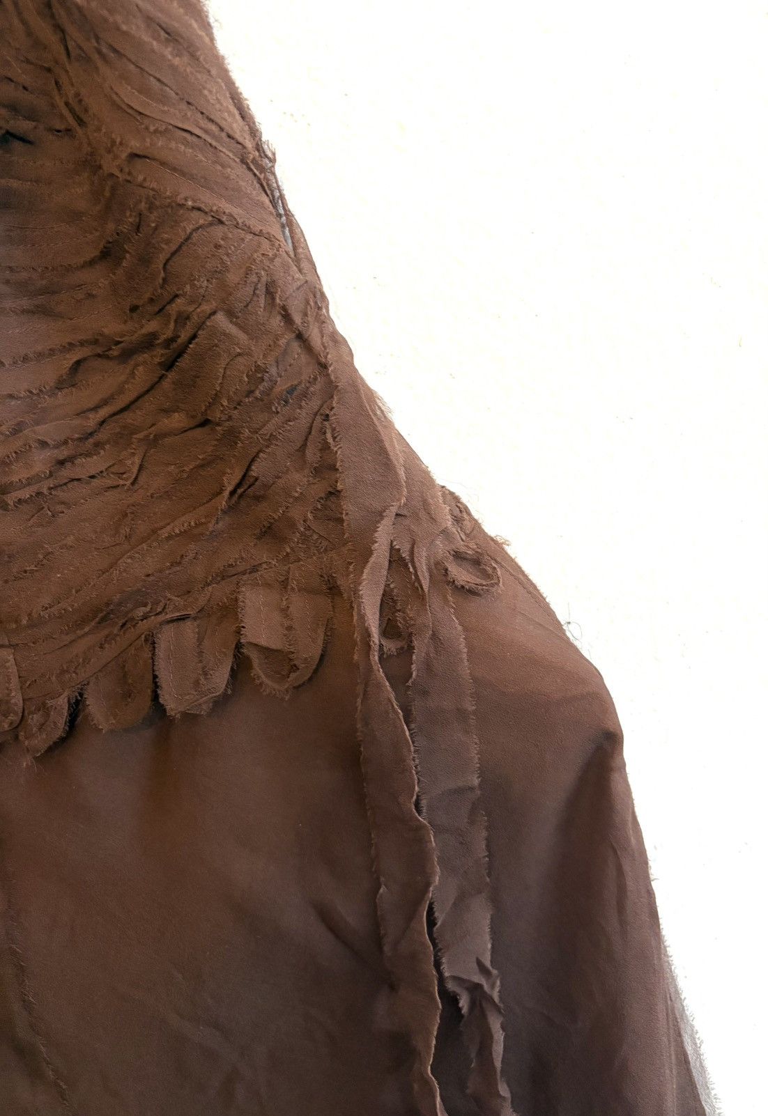 Alberta Ferretti Philosophy by Alberta Ferretti Silk Georgette Dress raw edge Size XS / US 0-2 / IT 36-38 - 4 Thumbnail