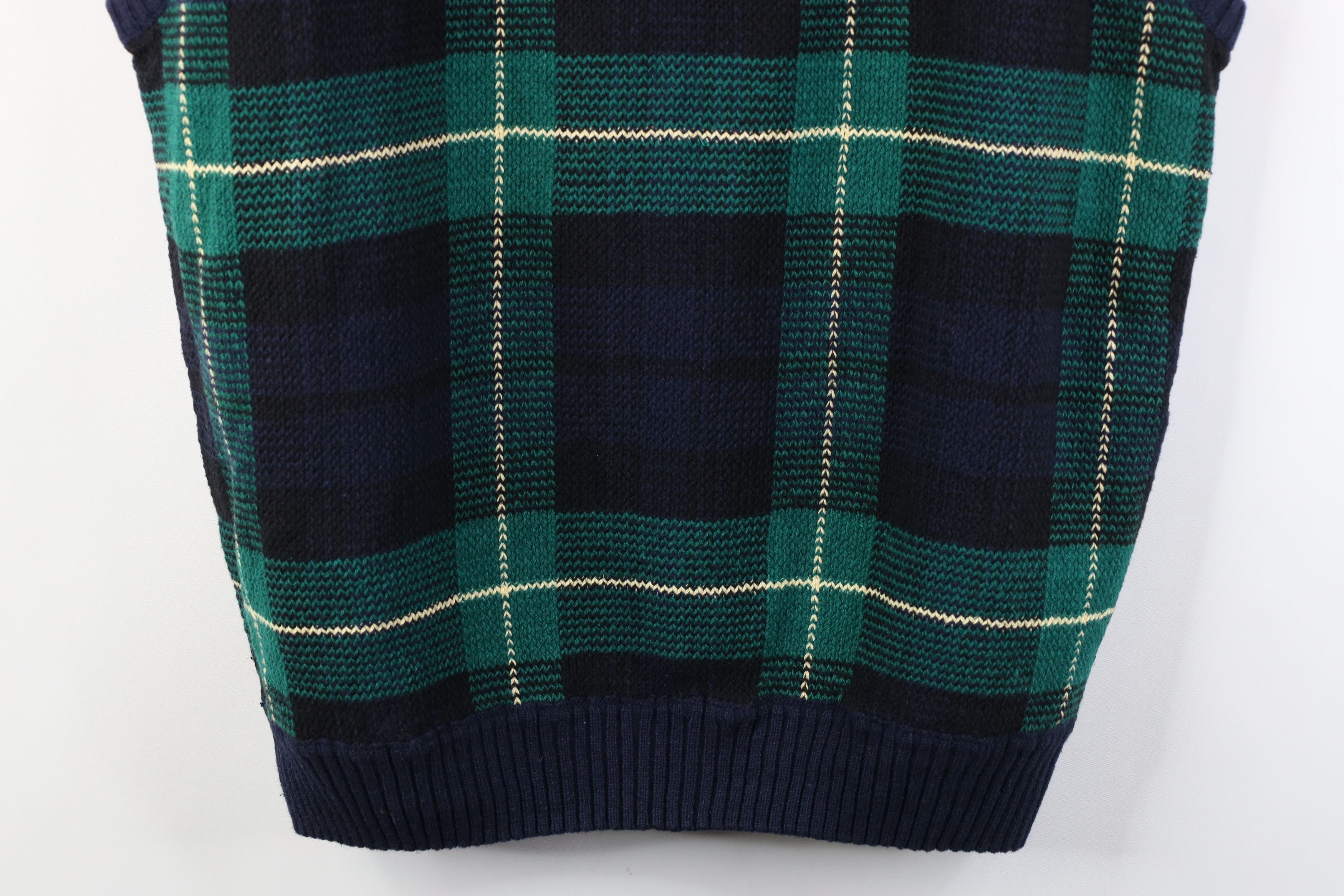 Vintage Vintage 90s Streetwear Blend Knit V-Neck Sweater Vest Plaid Size US XL / EU 56 / 4 - 3 Thumbnail