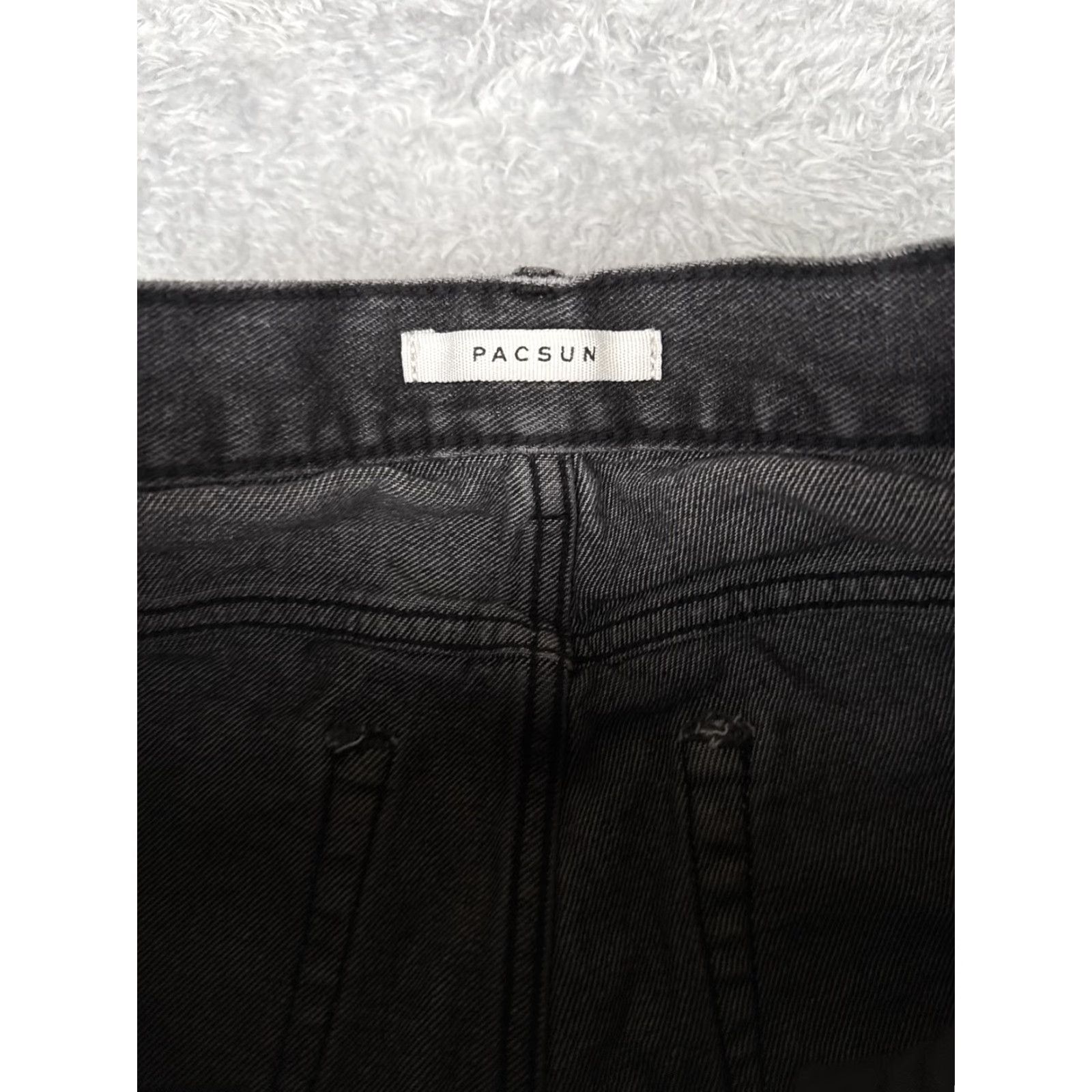 Pacsun VINTAGE PacSun Jeans Womens 2 Black High Rise Mom Tapered Leg Button Fly Denim 25x26 Size 26" / US 2 / IT 38 - 6 Thumbnail