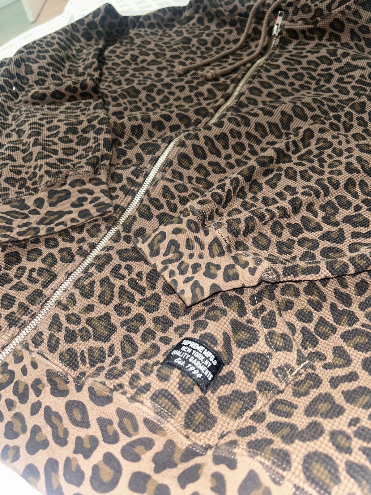 Supreme Supreme hooded zip up thermal ss25 leopard | Grailed