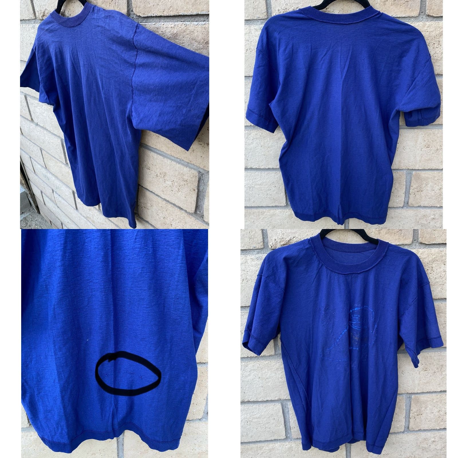 ALOHAS VINTAGE Rangiroa French Polynesia Map T Shirt Blue Island Graphic Tee Tiki Aloha Mens M Graphic Print 80s Tropical Size US M / EU 48-50 / 2 - 11 Thumbnail