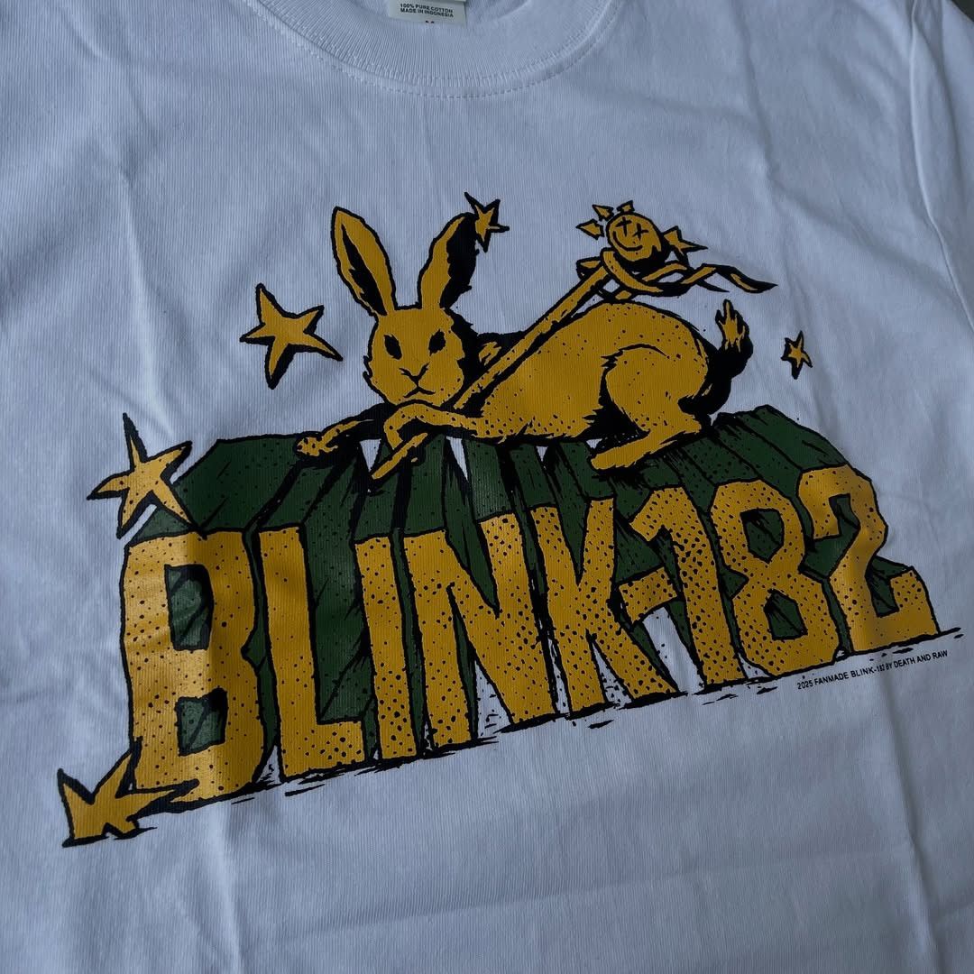 Band Tees BLINK 182 - RABBIT "Bad Brains" White Tshirt band tee Size US L / EU 52-54 / 3 - 2 Thumbnail