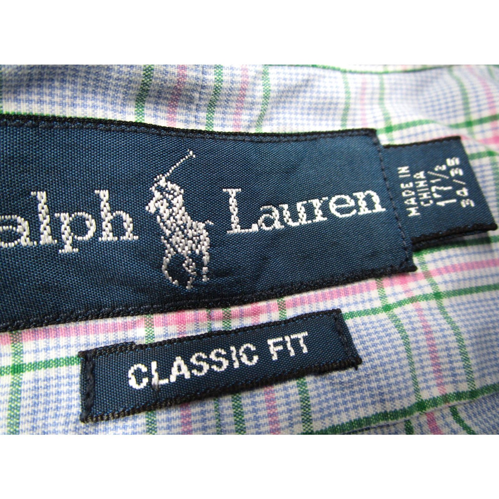 Ralph Lauren VINTAGE Polo Ralph Lauren Dress Shirt Mens 17.5 34 Blue Plaid Classic Fit Long Sleeve Button-Down Preppy Size US S / EU 44-46 / 1 - 3 Thumbnail