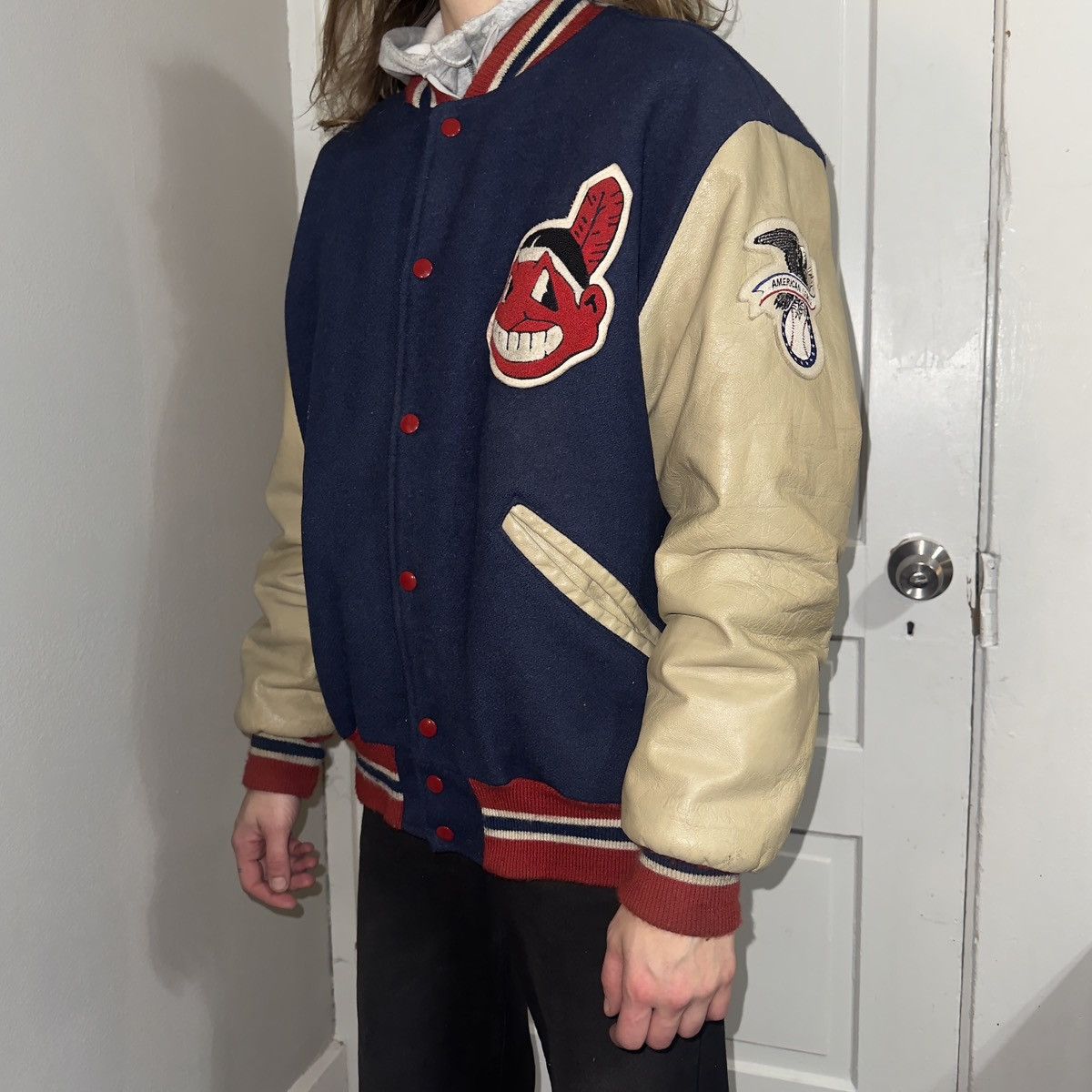 MLB Cleveland Indians Vintage Varsity Jacket Size US L / EU 52-54 / 3 - 6 Thumbnail